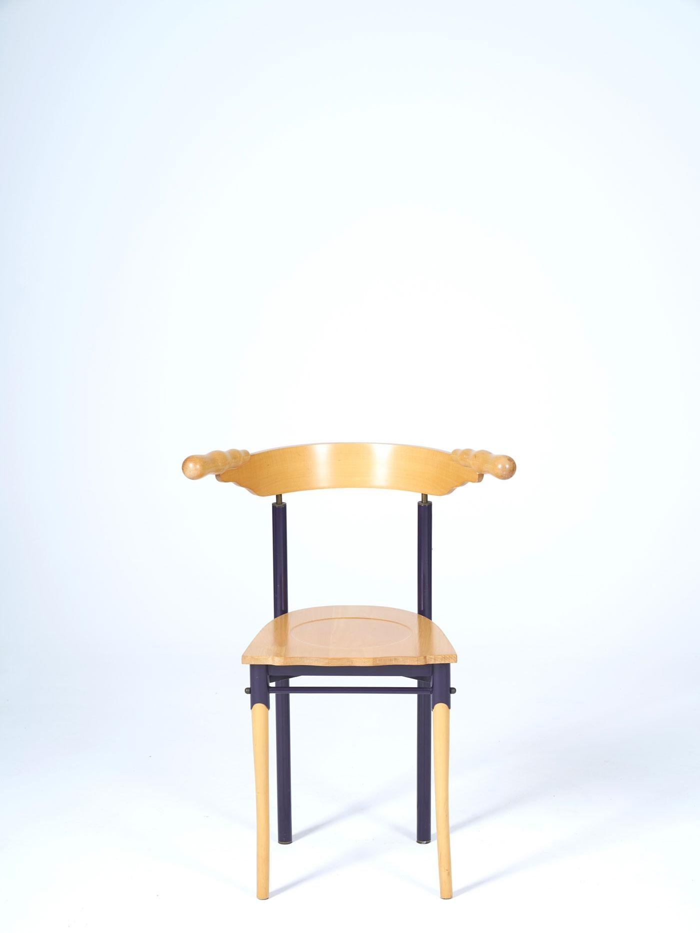 Wood Set of 'Jansky' wooden chairs by Borek Sipek For Sale