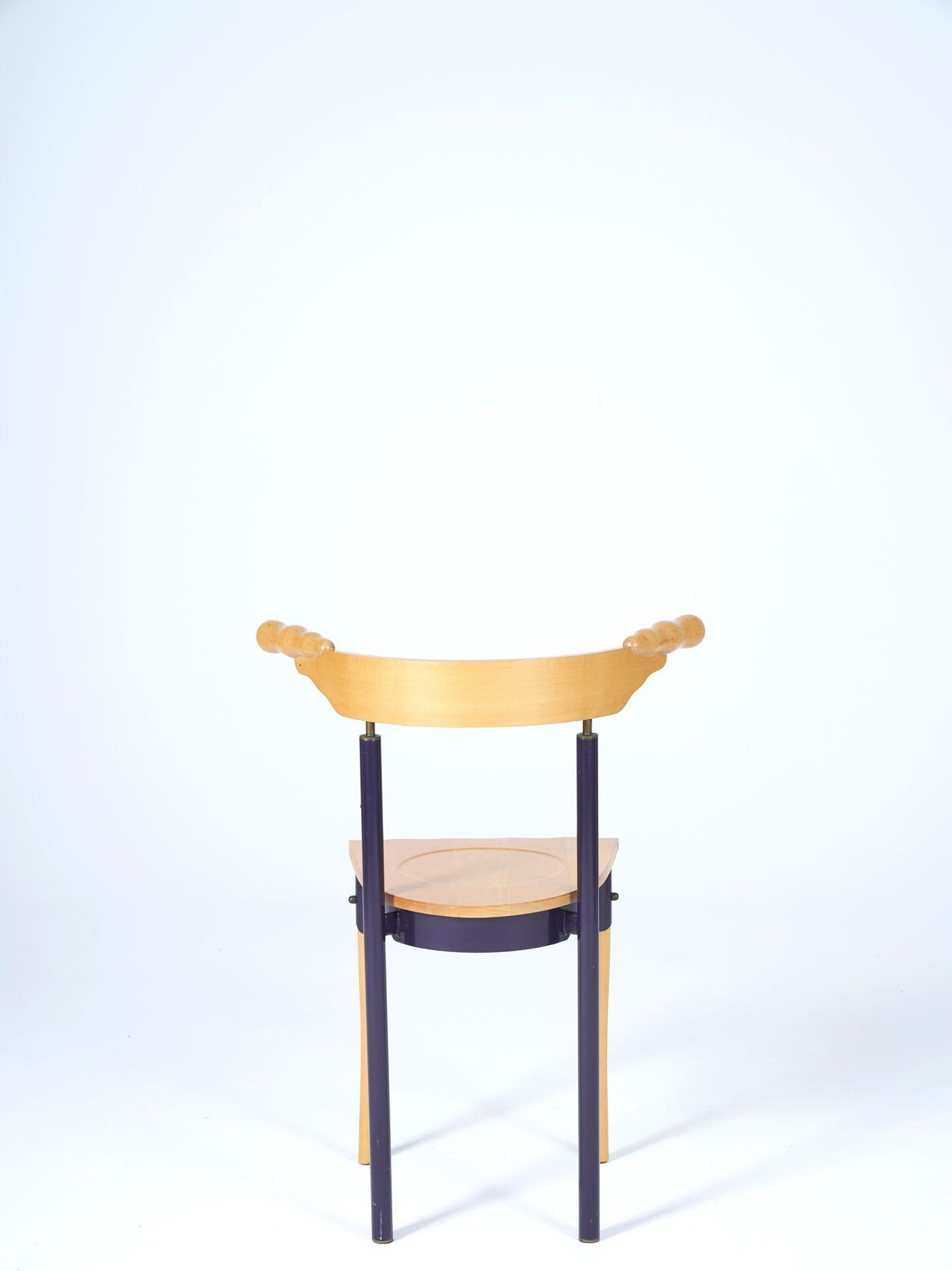 Set of 'Jansky' wooden chairs by Borek Sipek For Sale 2