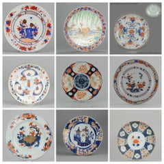 Antique Set of Japanese & Chinese Imari Plates Wall Decoration Porcelain, China