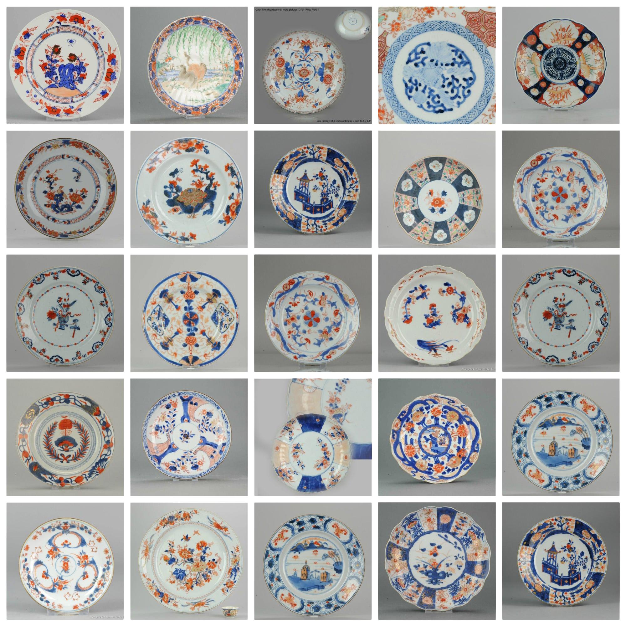 Set of Japanese & Chinese Imari Plates Wall Decoration Porcelain China For Sale