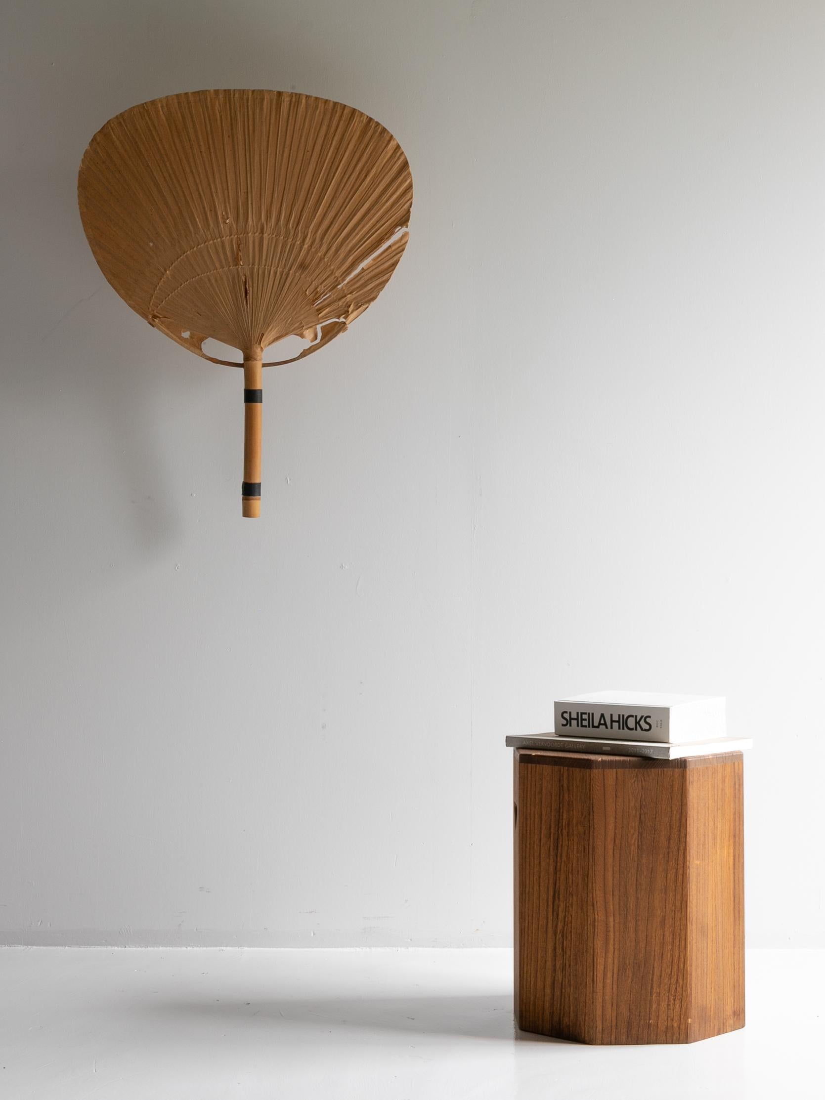 Woodwork Set of Japanese Old Octagon Wood Stools 1940s-1960s / Side Table Stool Wabisabi For Sale