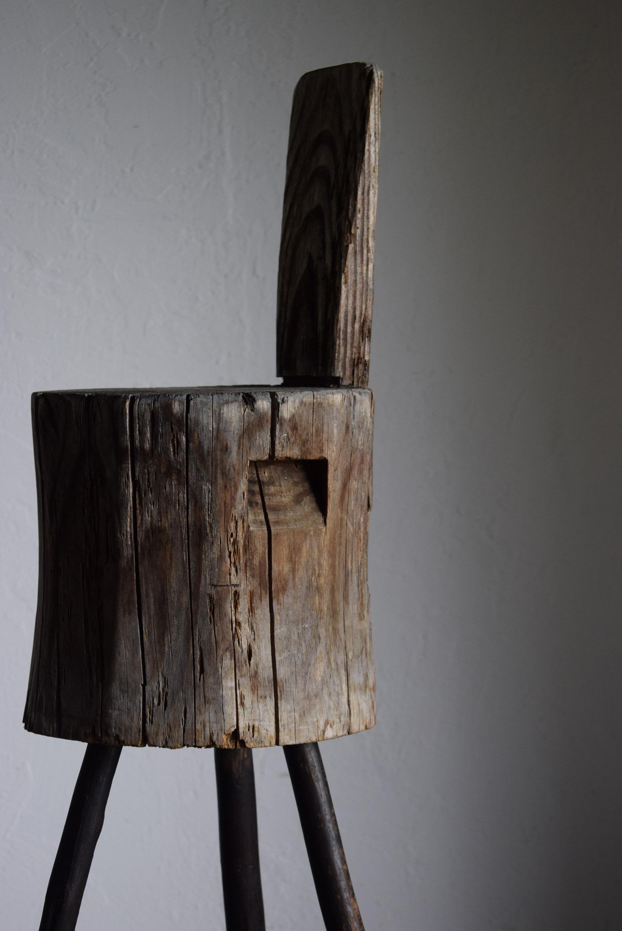Set of Japanese primitive high stools / wabi-sabi stool / Flower stand For Sale 12