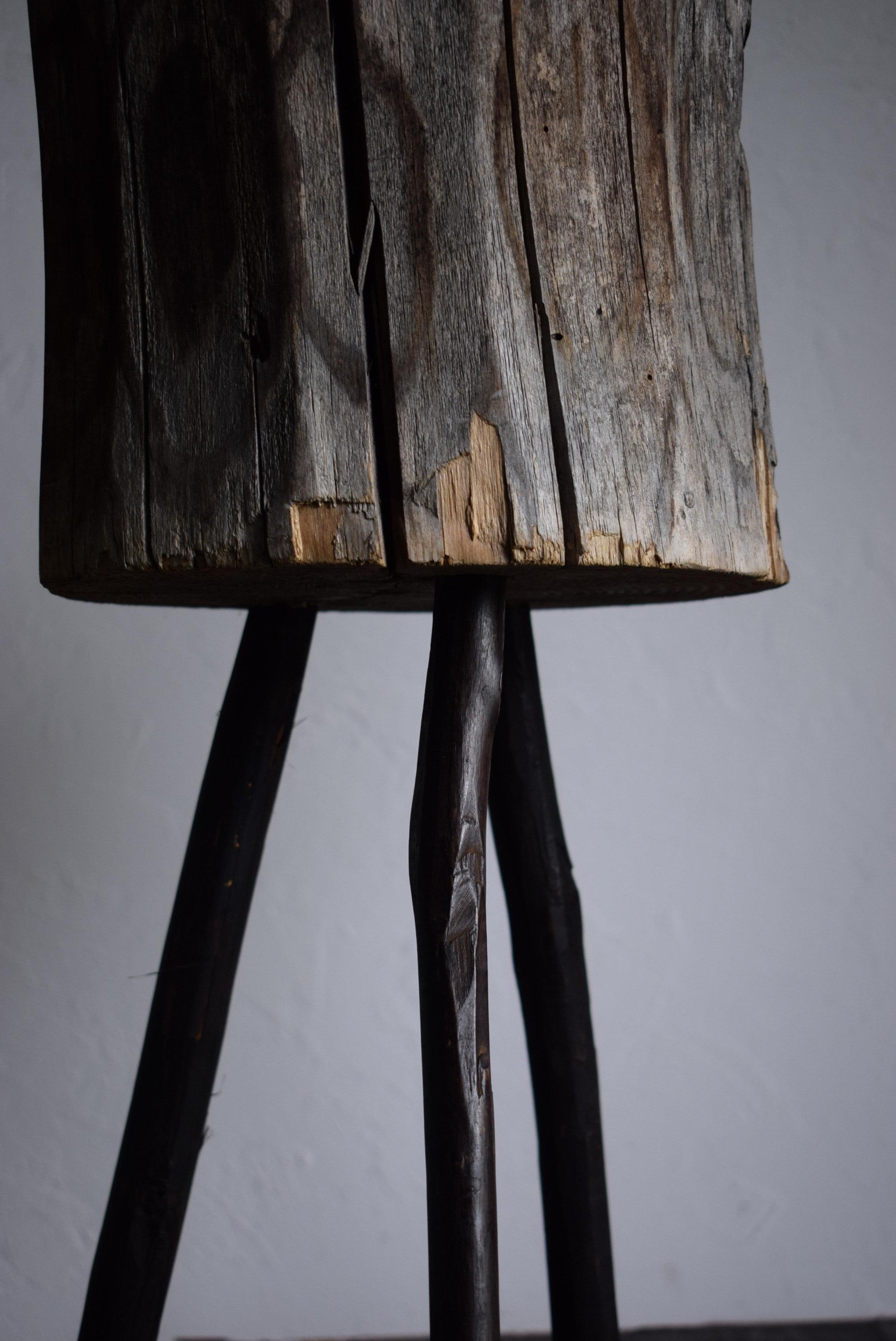 Set of Japanese primitive high stools / wabi-sabi stool / Flower stand For Sale 13