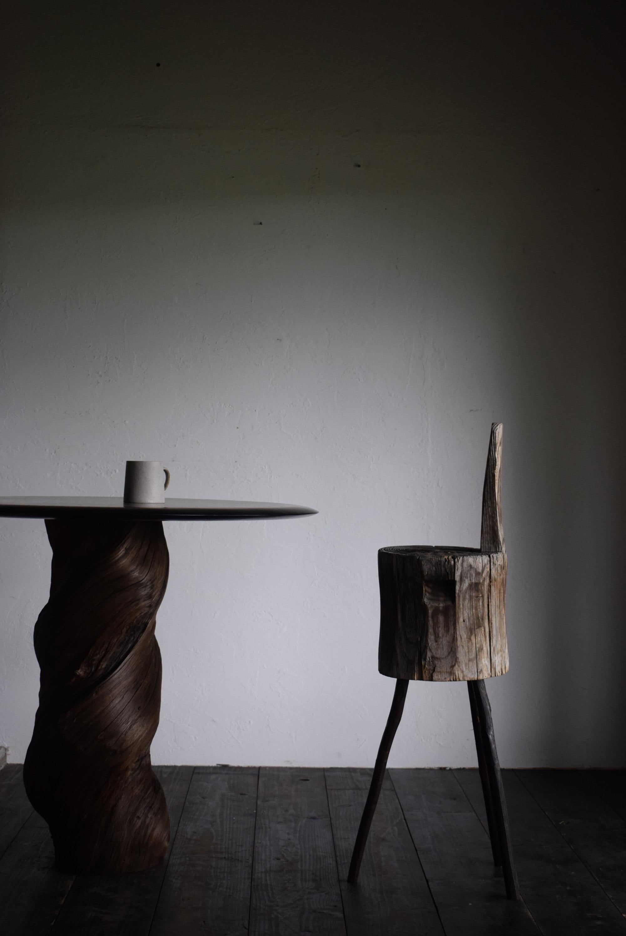 Set of Japanese primitive high stools / wabi-sabi stool / Flower stand In Good Condition In Sammu-shi, Chiba