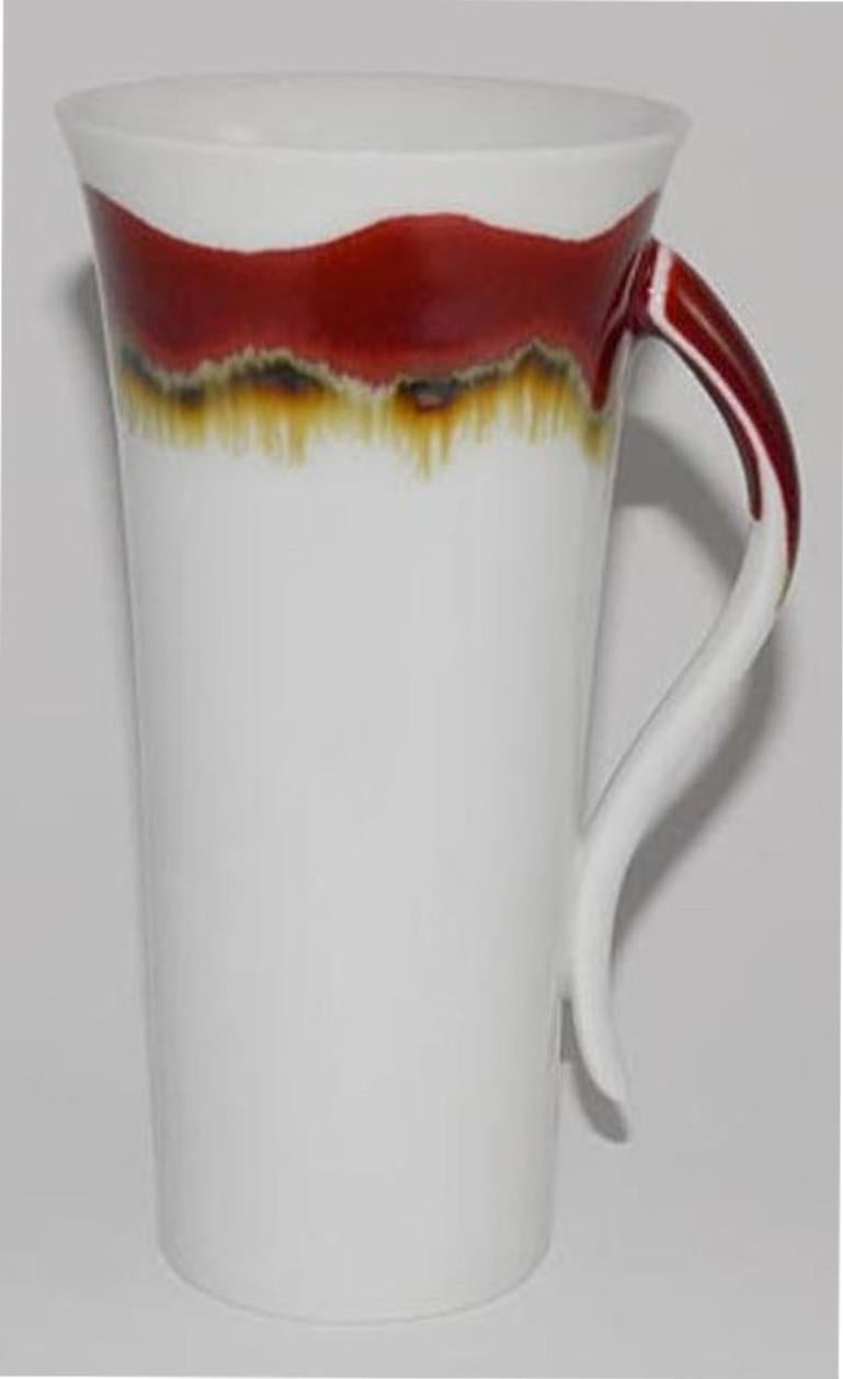 Set of Japanese Contemporary Hand-Glazed Porcelain Mug Cups by Master Artist 4