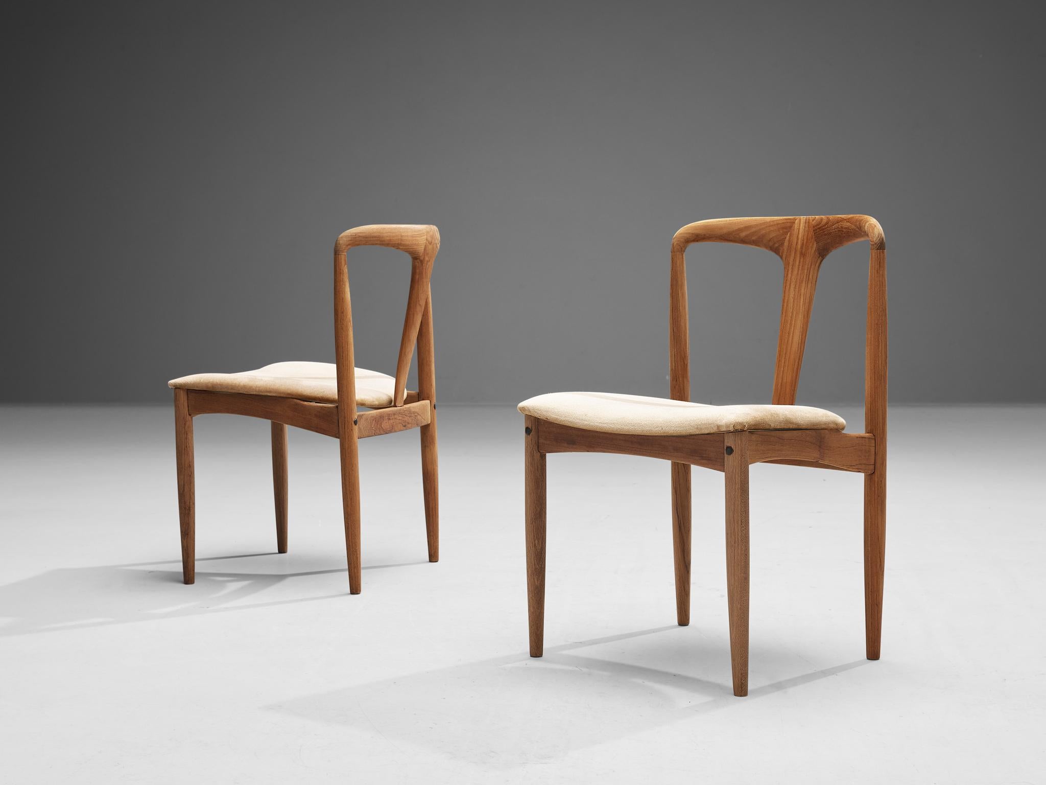 Italian Set of Johannes Andersen 'Juliane' Dining Chairs and Mangiarotti Marble Table