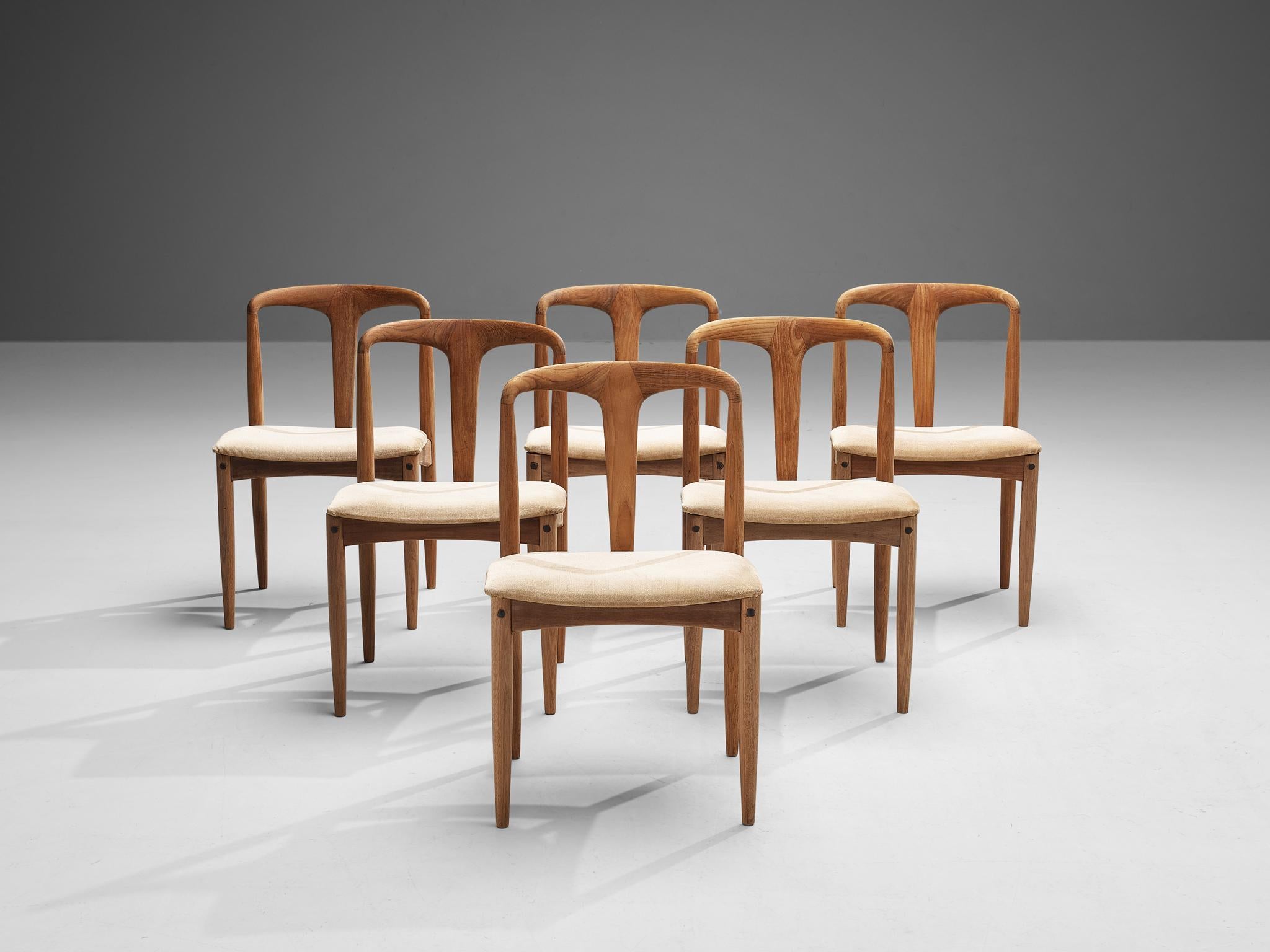 Set of Johannes Andersen 'Juliane' Dining Chairs and Mangiarotti Marble Table 2