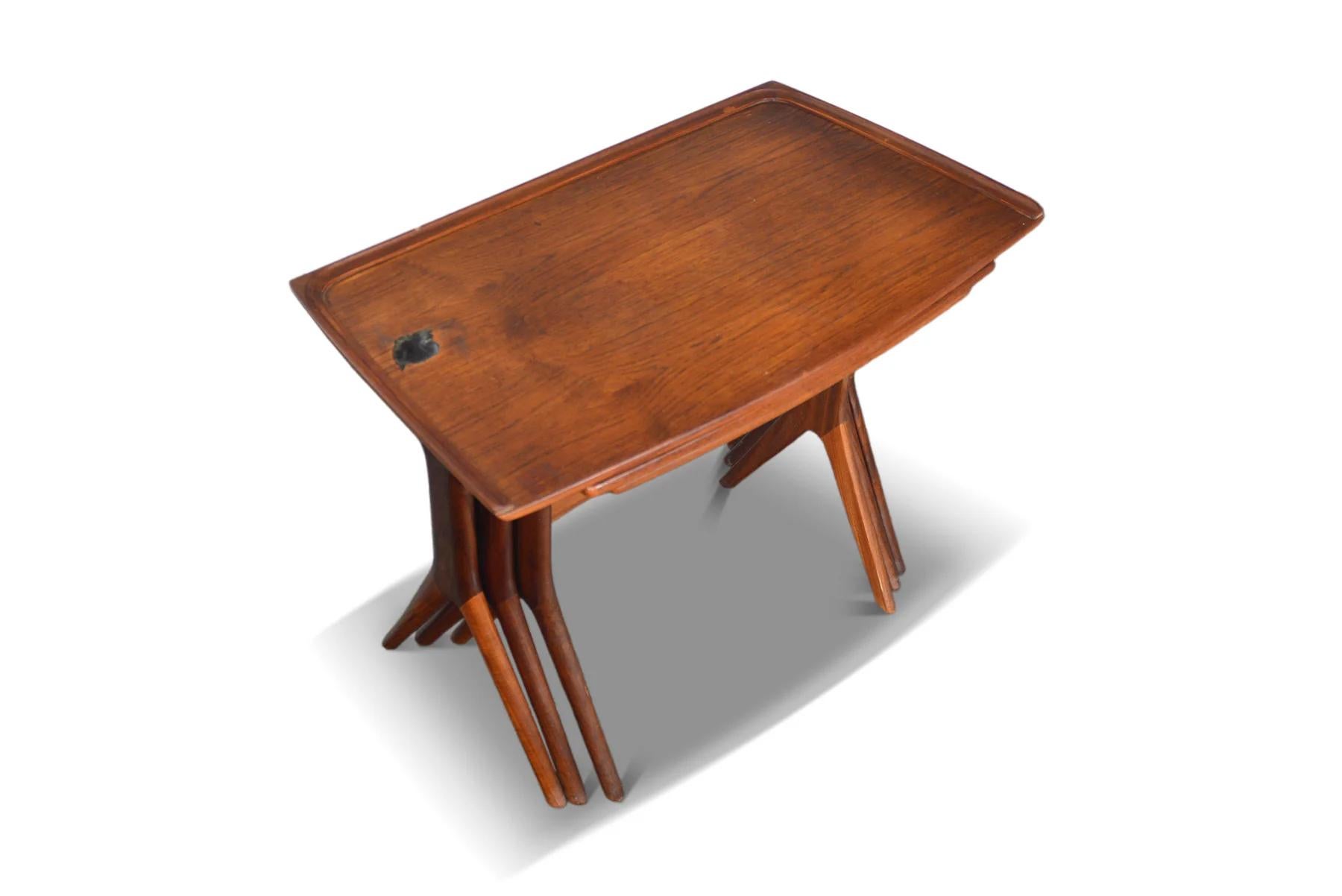 Origin: Denmark
Designer: Johannes Andersen
Manufacturer: CFC Silkeborg
Era: 1960s
Materials: Teak
Measurements: 28