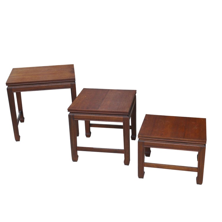 Set of Johns Fine Furniture Taiwan Ming Style Nesting Tables at 1stDibs