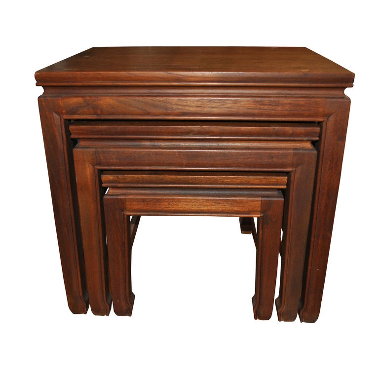 Set of Johns Fine Furniture Taiwan Ming Style Nesting Tables at 1stDibs