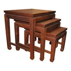 Set of Johns Fine Furniture Taiwan Ming Style Nesting Tables