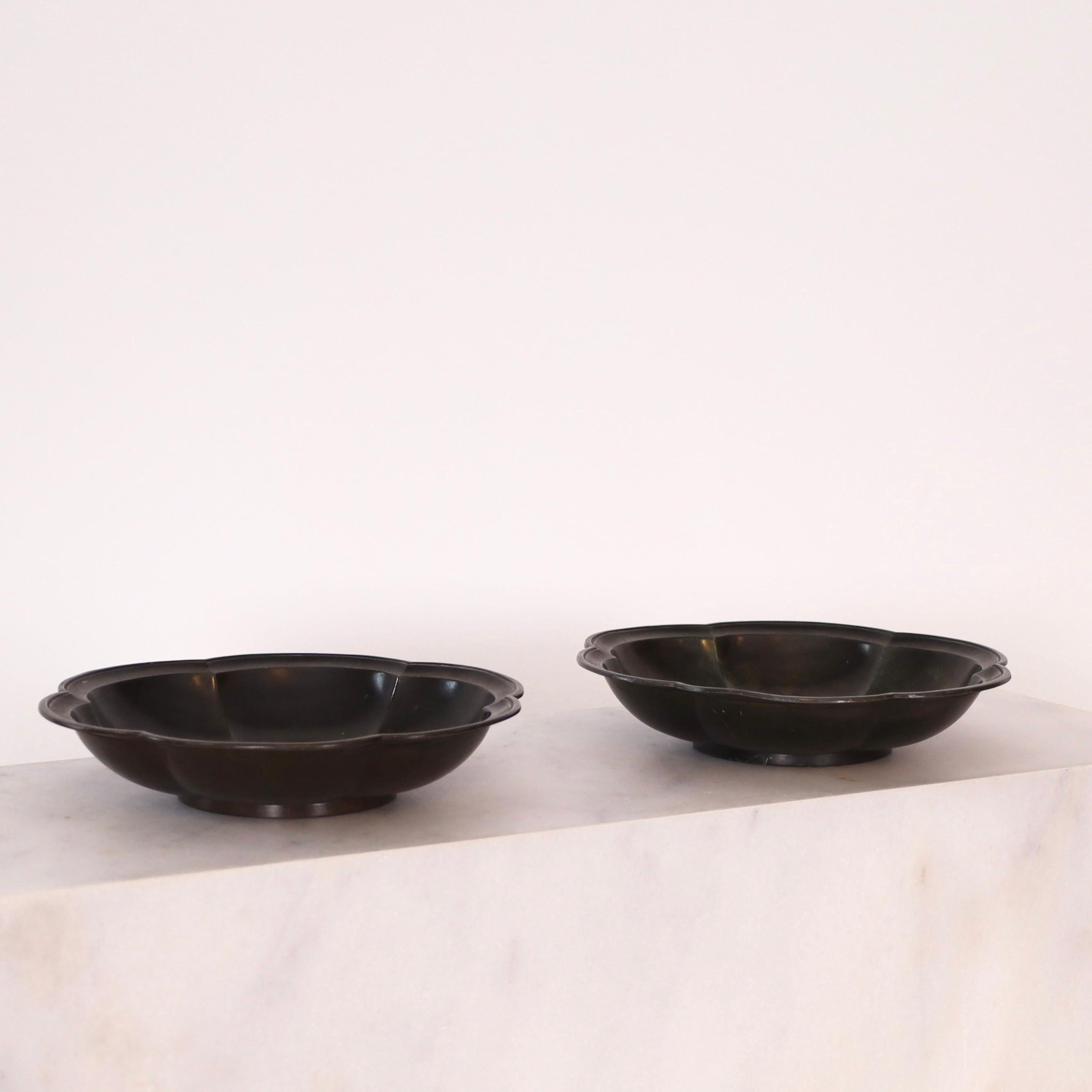 Ensemble de bols Art déco Just Andersen, années 1930, Danemark en vente 4