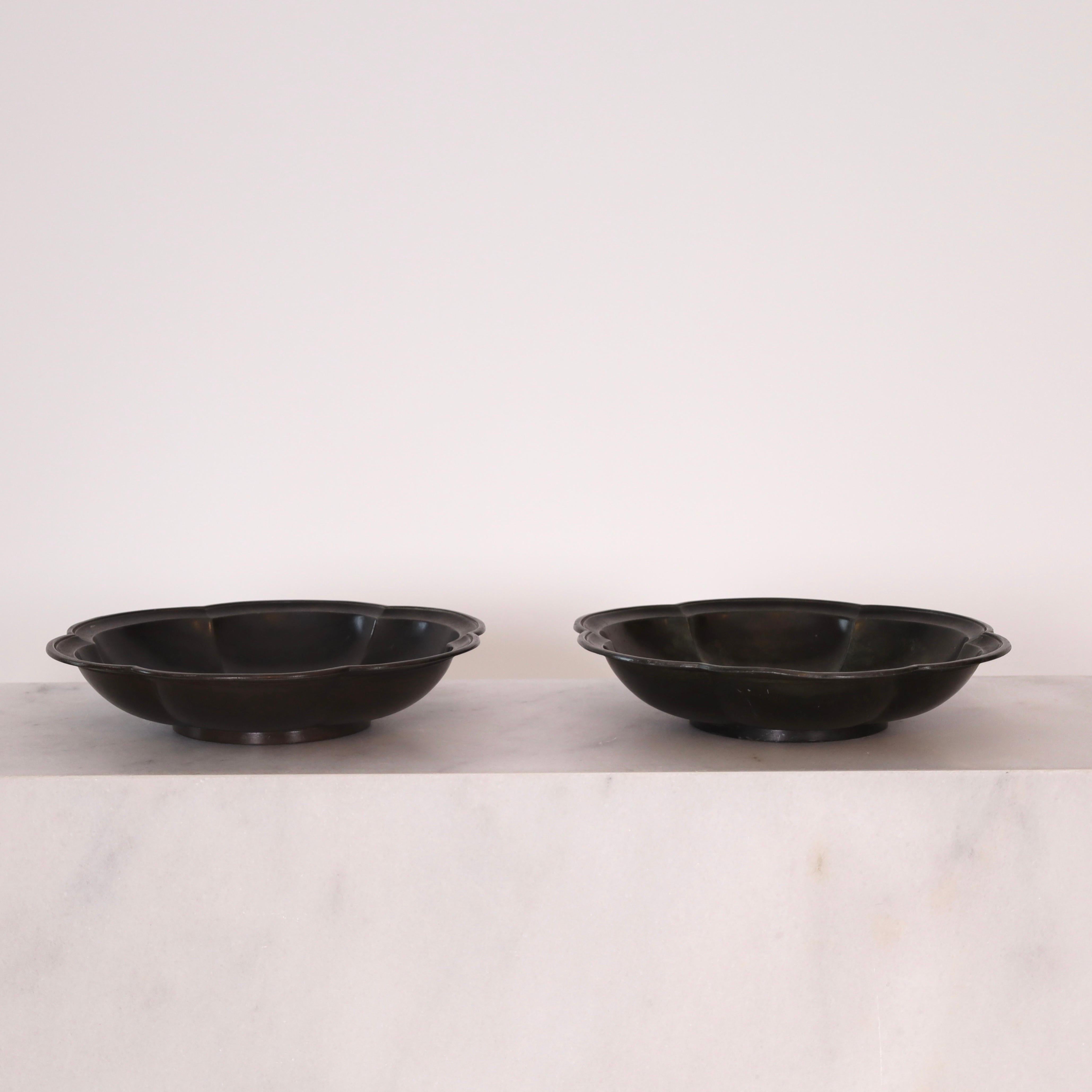 Ensemble de bols Art déco Just Andersen, années 1930, Danemark État moyen - En vente à Værløse, DK