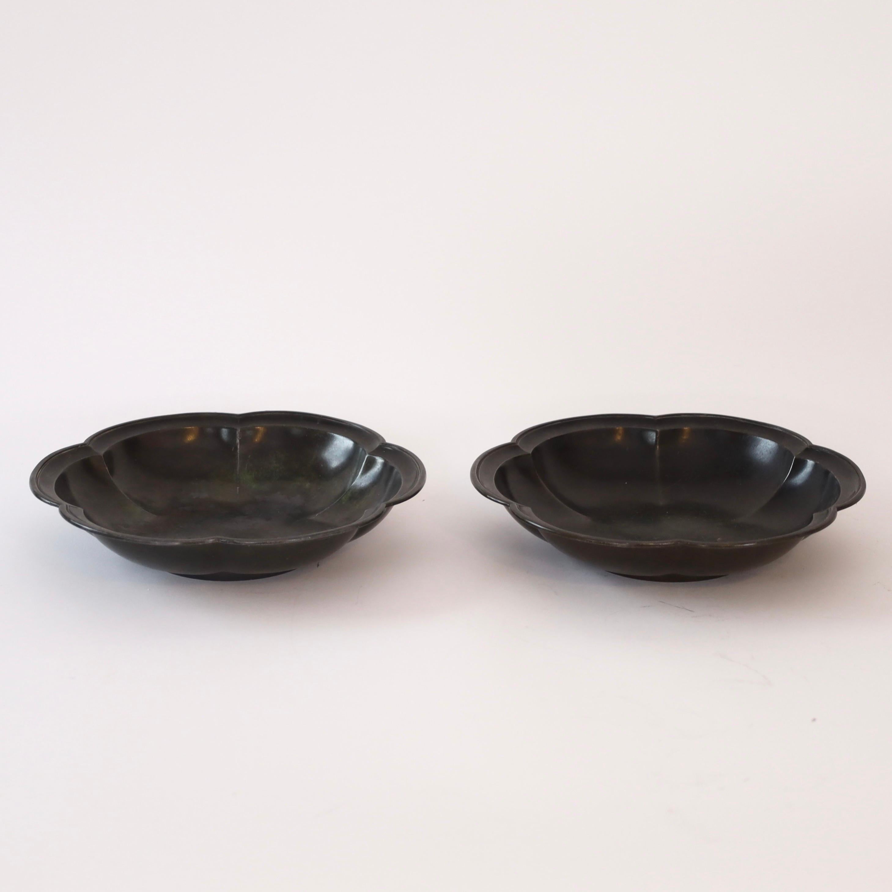 Métal Ensemble de bols Art déco Just Andersen, années 1930, Danemark en vente