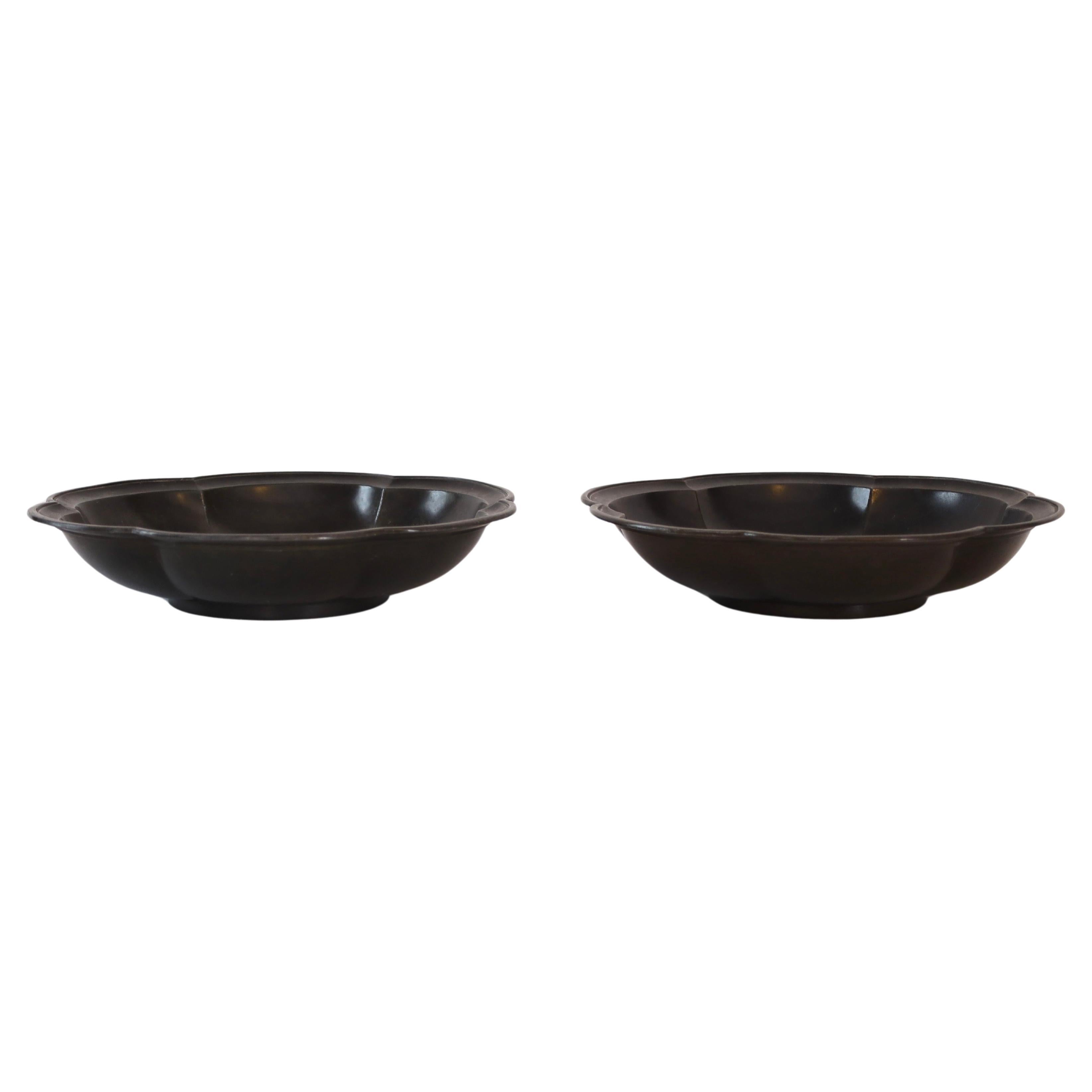 Set of Just Andersen Art Deco bowls, 1930s, Denmark