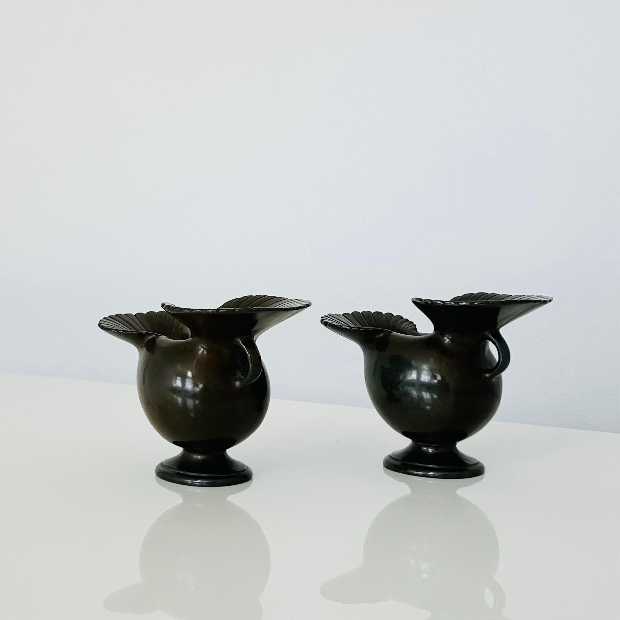 Art déco Ensemble de vases Art Déco Just Andersen, années 1920, Danemark en vente