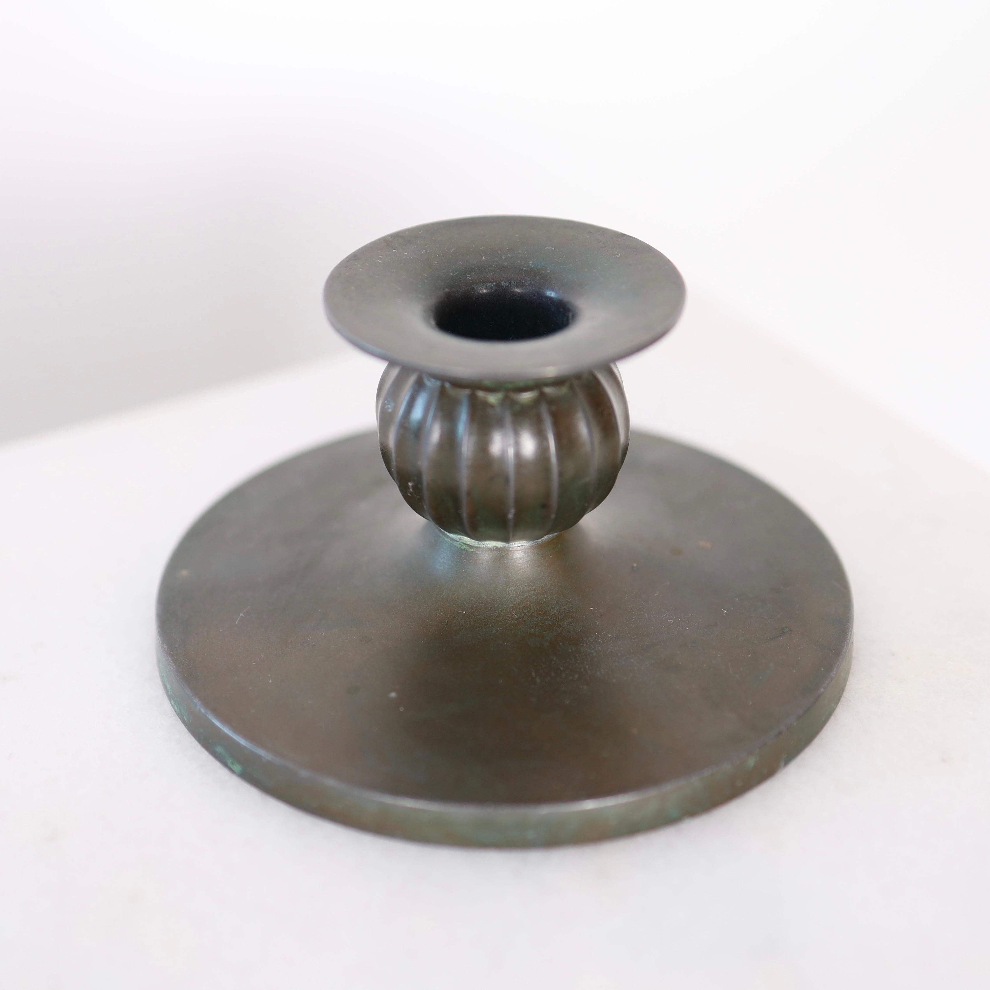 Set of Just Andersen candle holders, 1930s, Denmark For Sale 3