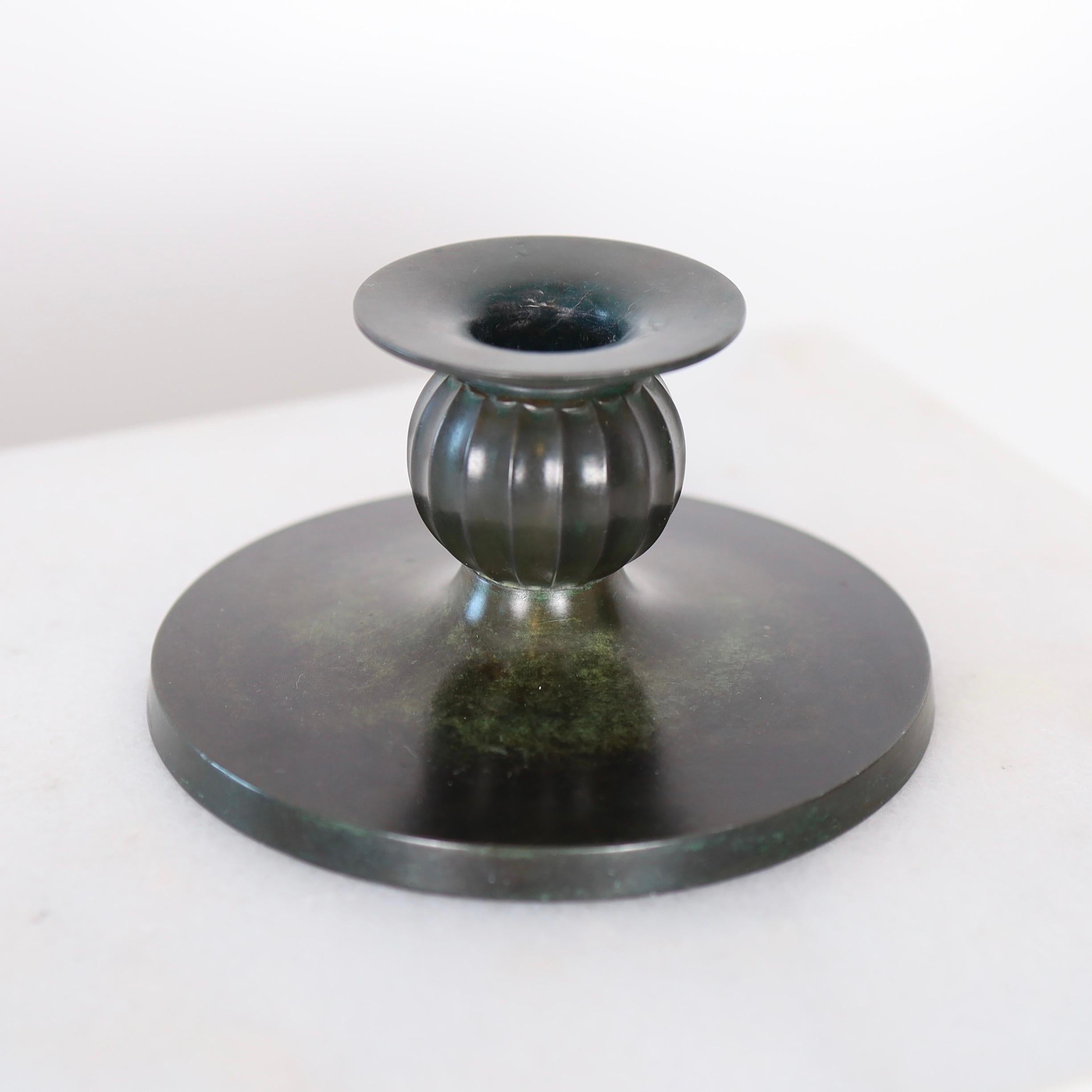 Set of Just Andersen candle holders, 1930s, Denmark For Sale 2
