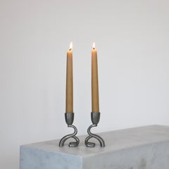 Set di candelieri in peltro Just Andersen, anni '30, Danimarca