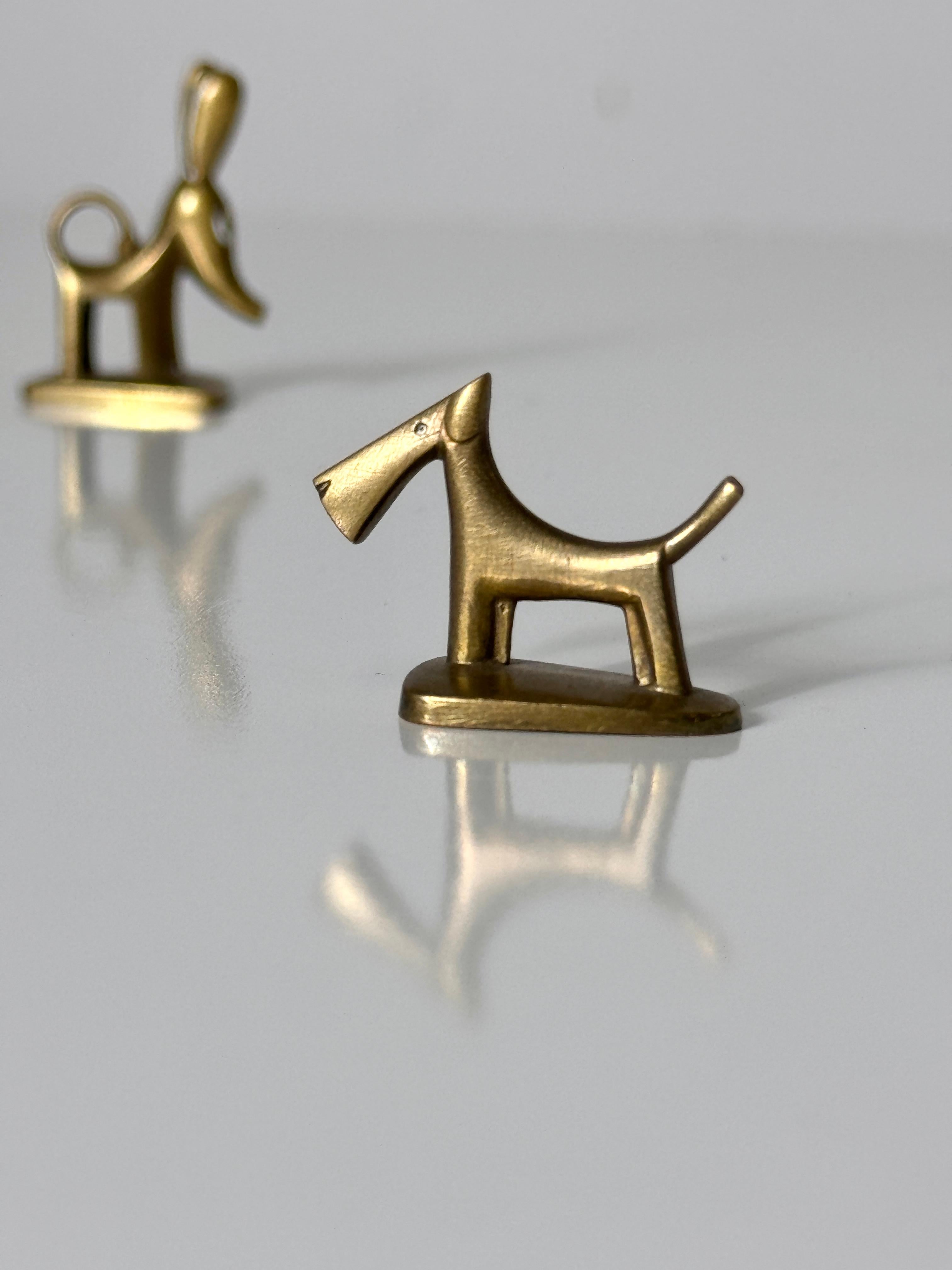 Set of Karl Hagenauer Bronze Miniature Animal Sculptures Werkstatte Wien Austria For Sale 4