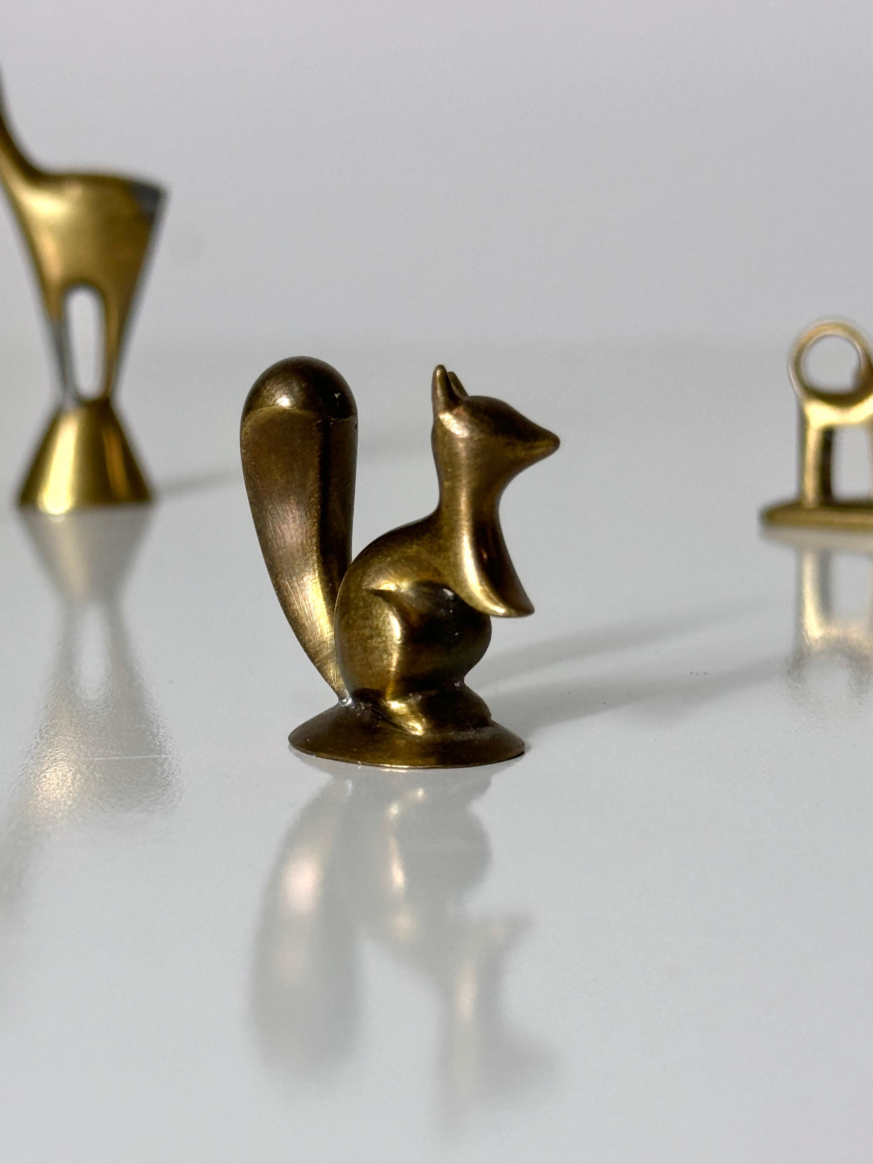 Set of Karl Hagenauer Bronze Miniature Animal Sculptures Werkstatte Wien Austria For Sale 3