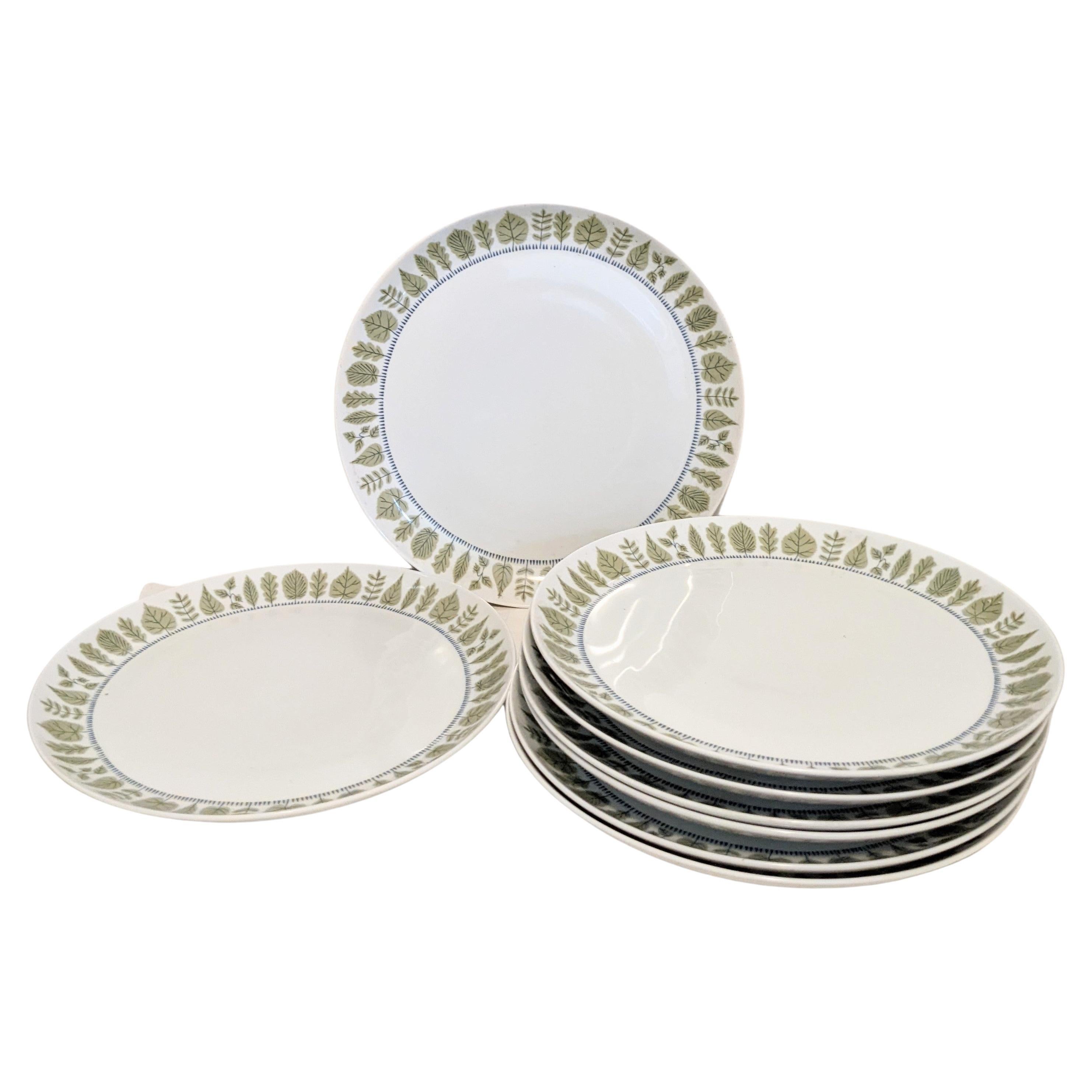 Set of Karlskrona, Upsala Ekeby Serving Platters, Sylvia Pattern For Sale