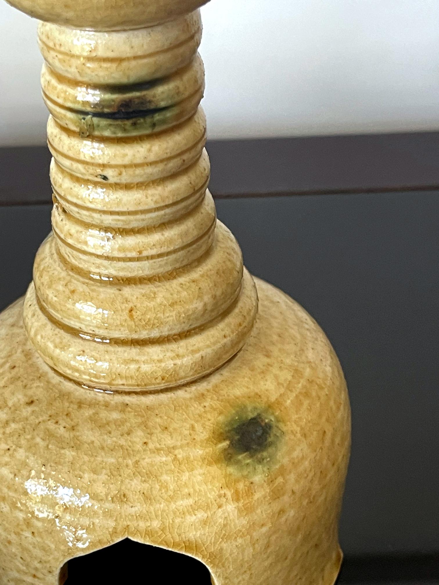 Set of Ki-Seto Ceramic Altar Pieces from Korean Empire Period For Sale 5