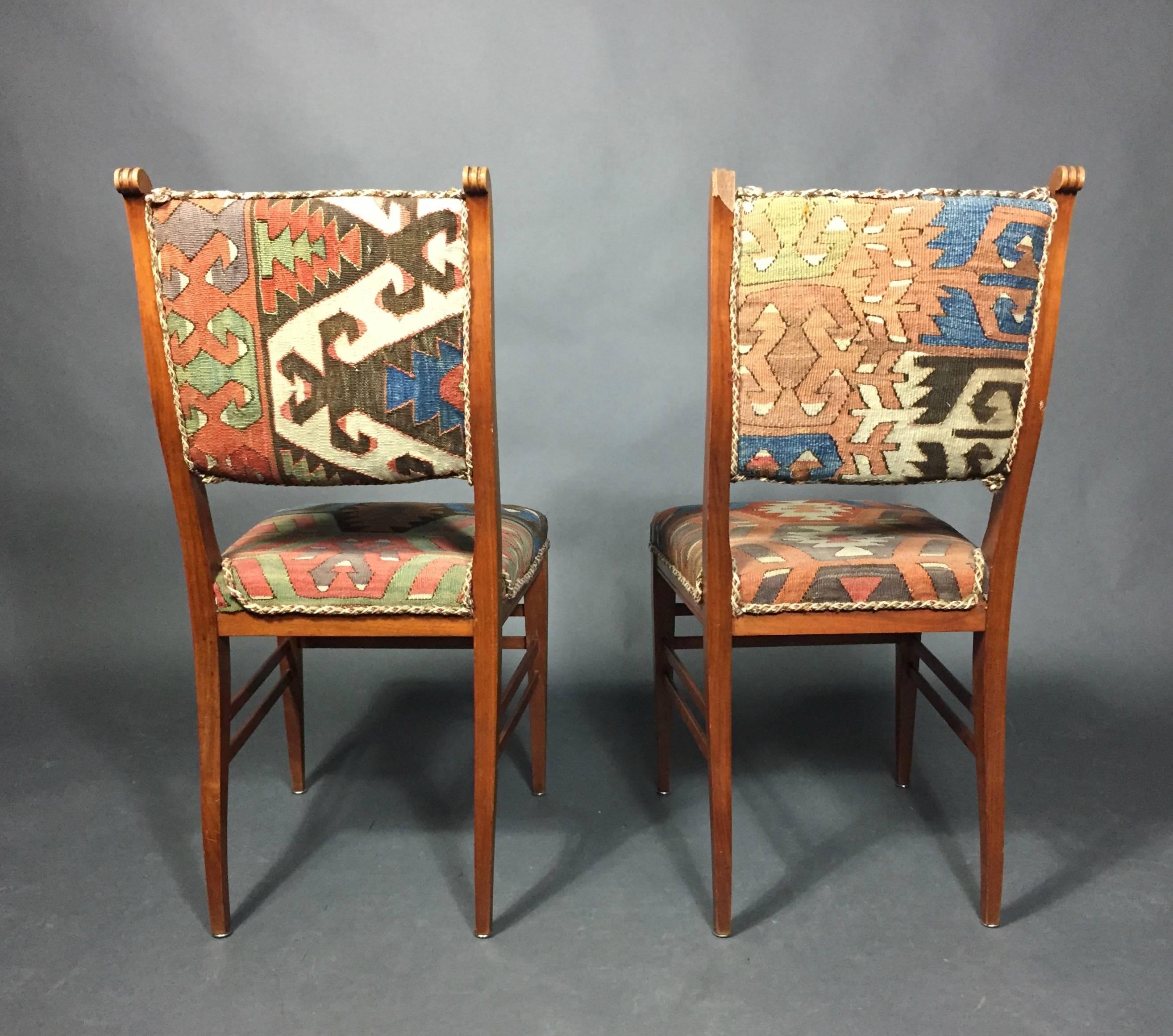 kilim upholstered chair