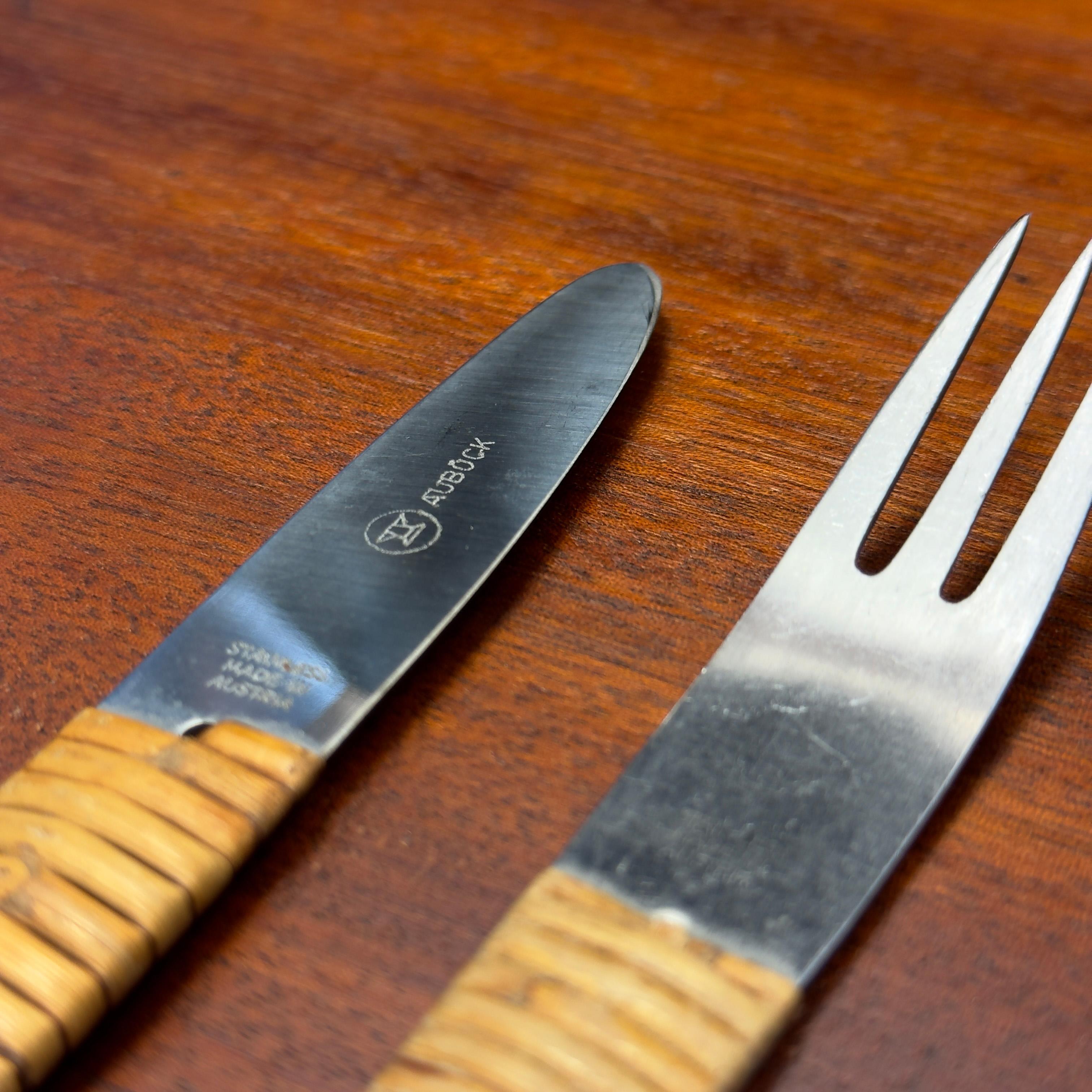 Austrian Set of Knife & Fork / Carl Auböck II, 1950 For Sale
