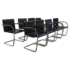 Set of - Knoll BRNO Chairs Black Leather