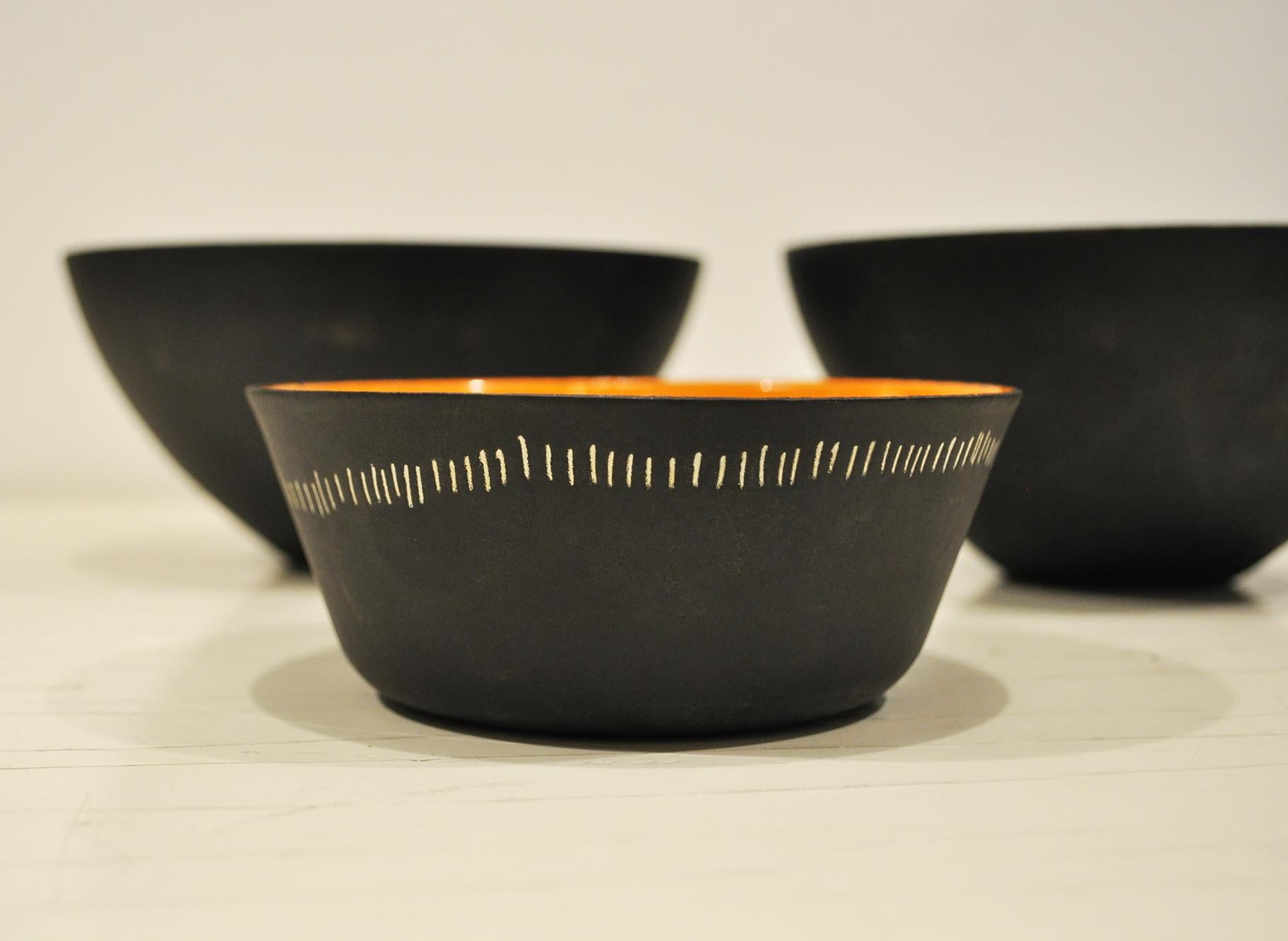 Set of Krenit Bowls by Herbert Krenchel for Torben Orskov, 1953 In Excellent Condition For Sale In Torino, Italy