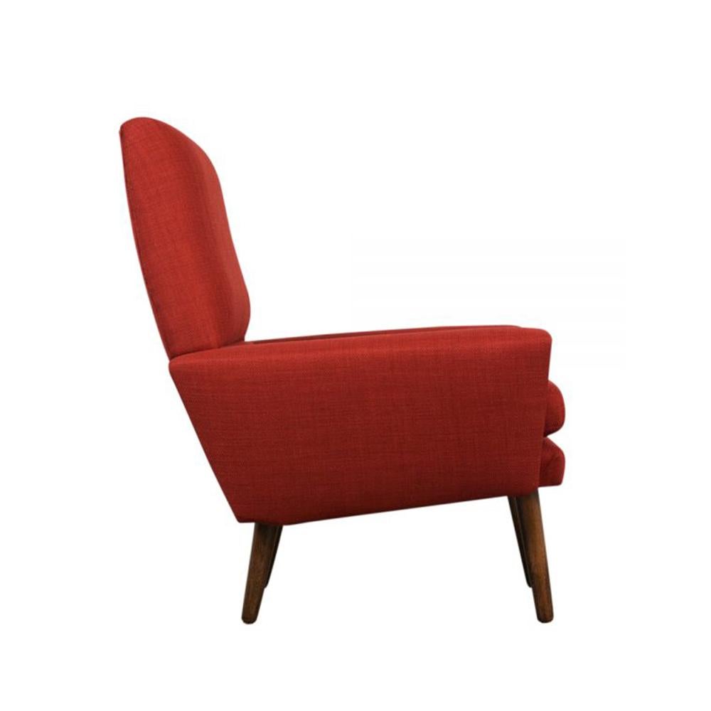 Vintage Kurt Ostervig Danish Lounge Chairs in Red - Restored Elegance In Good Condition For Sale In Los Angeles, CA
