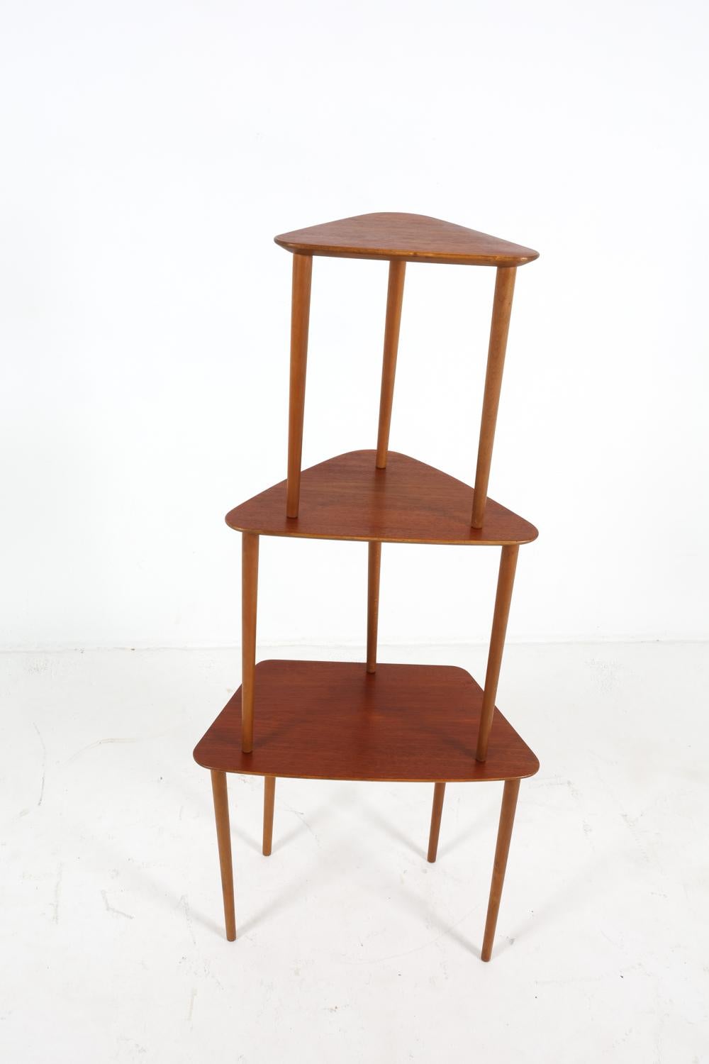 Set of Kurt Østervig Danish Teak Nesting Tables, Circa 1960s For Sale 6