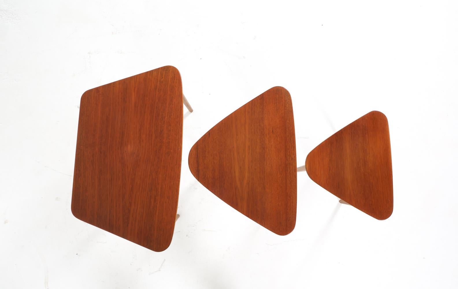 20th Century Set of Kurt Østervig Danish Teak Nesting Tables, Circa 1960s For Sale