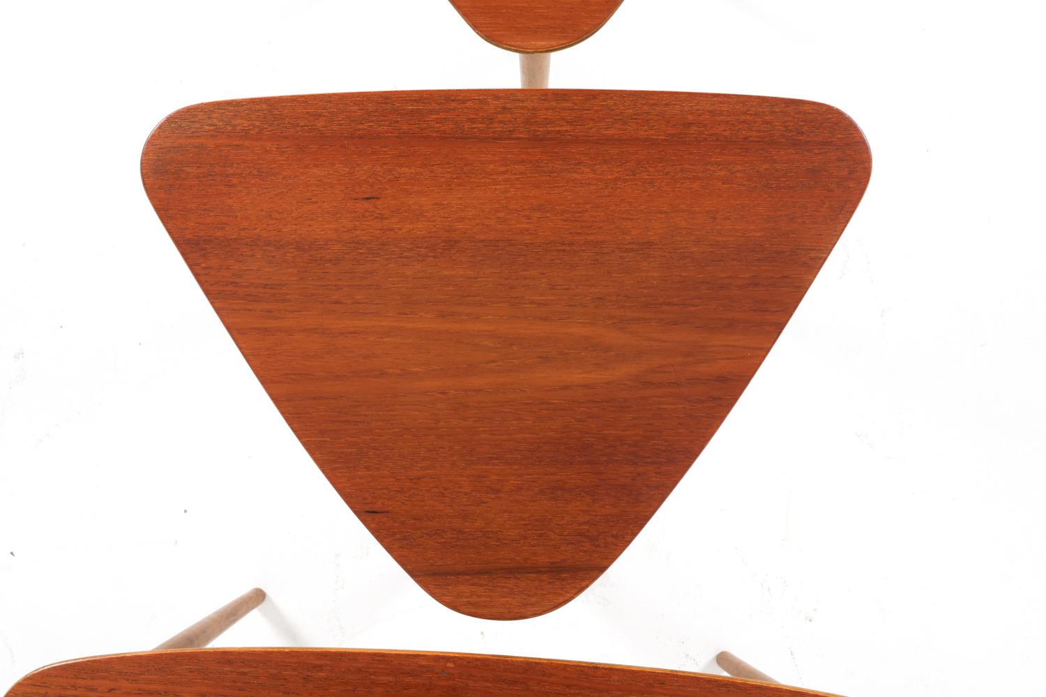 Set of Kurt Østervig Danish Teak Nesting Tables, Circa 1960s For Sale 3