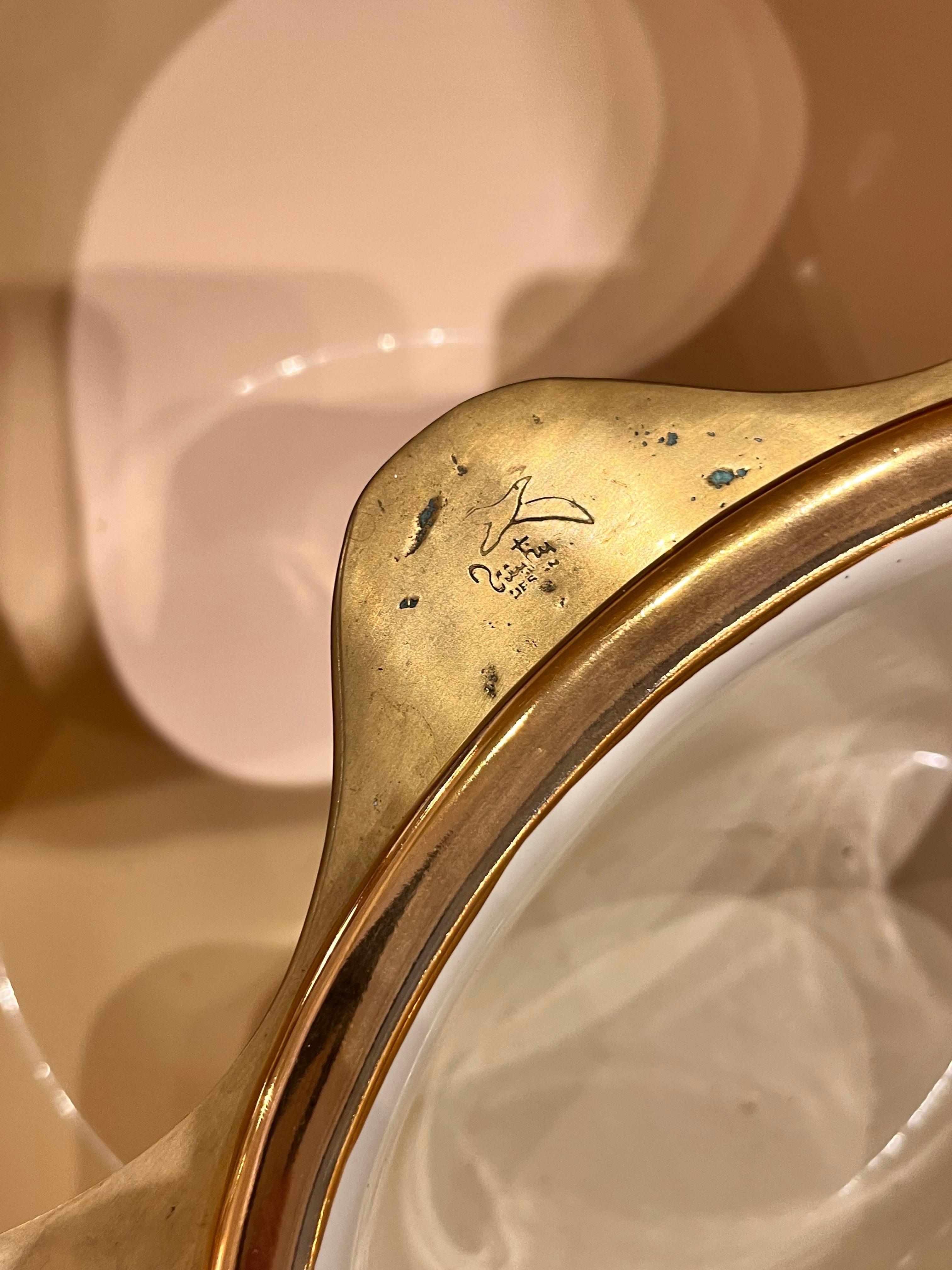 Set of Lacquered Metal and Bronze Punch Bowl and Shot Glass Box, Italy, 1970 For Sale 2