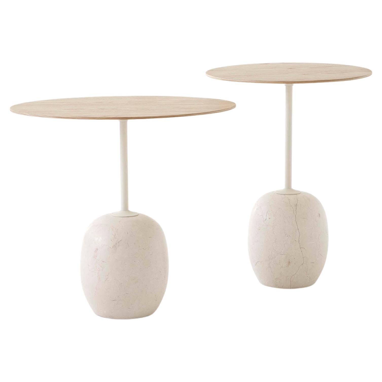 Set of Lacquered Oak & Marble Lato Side Tables by Luca Nichetto for & Tradition For Sale