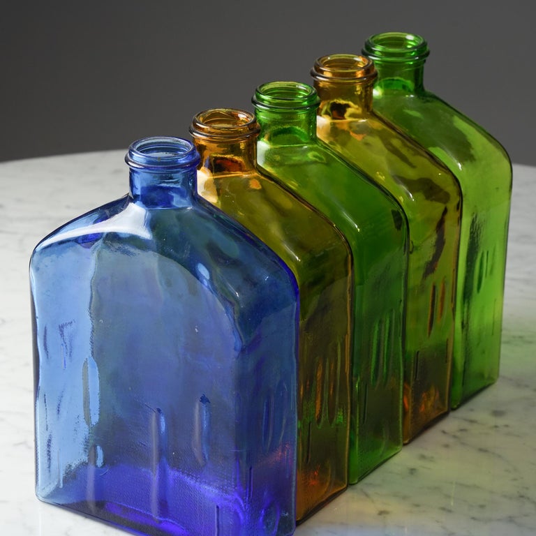 Finnish Set of Art Glass 'Lankkupullo' by Helena Tynell for Riihimäen Lasi, 1970s For Sale