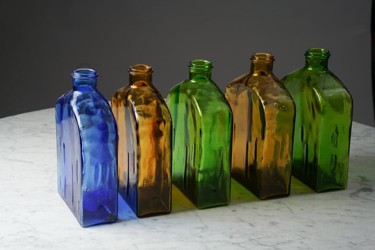 Set of Art Glass 'Lankkupullo' by Helena Tynell for Riihimäen Lasi, 1970s In Good Condition For Sale In Helsinki, FI