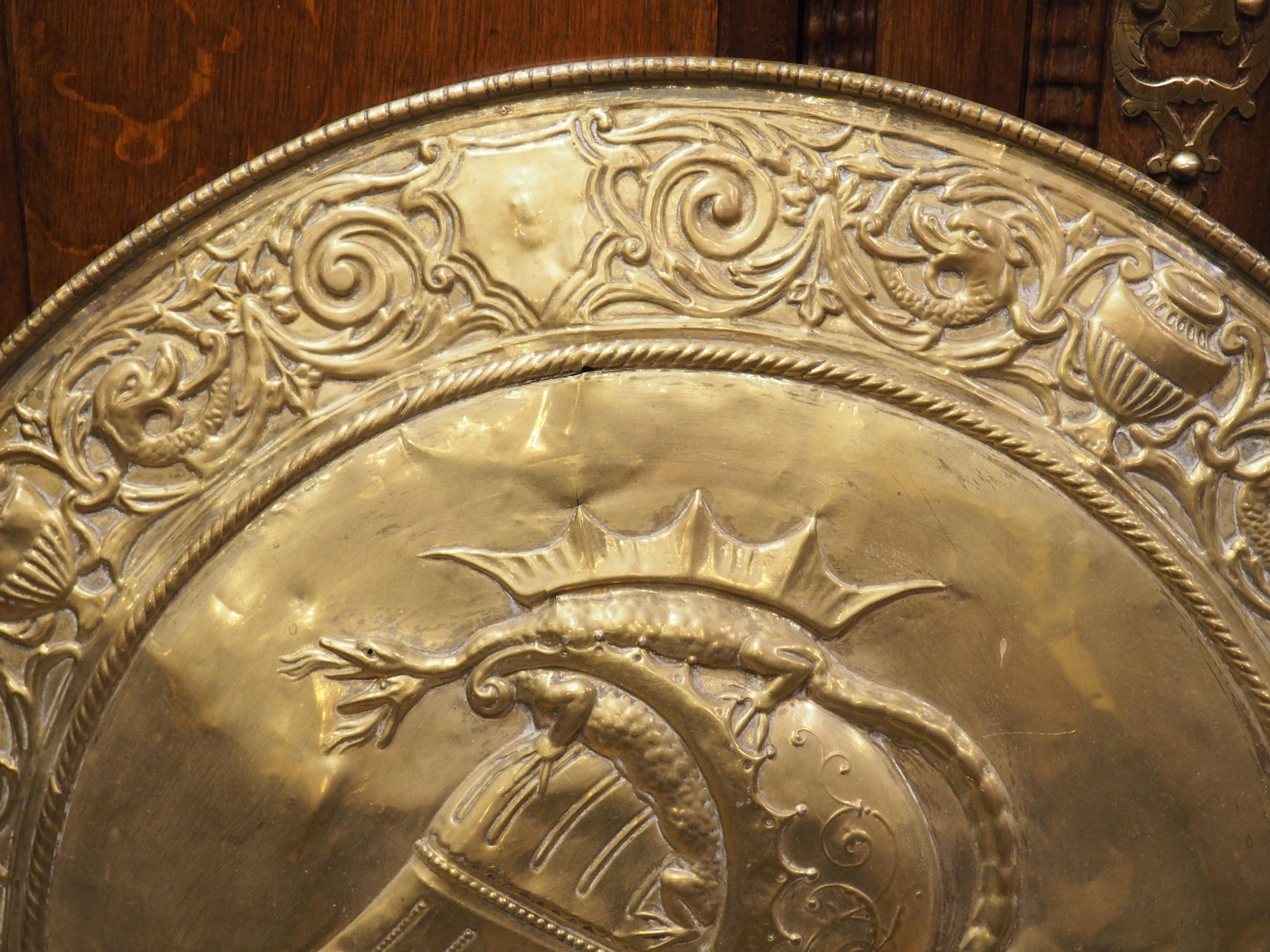 Juego de grandes cargadores de Marte y Minerva en cobre dorado repulido del s. XIX francés siglo XIX en venta