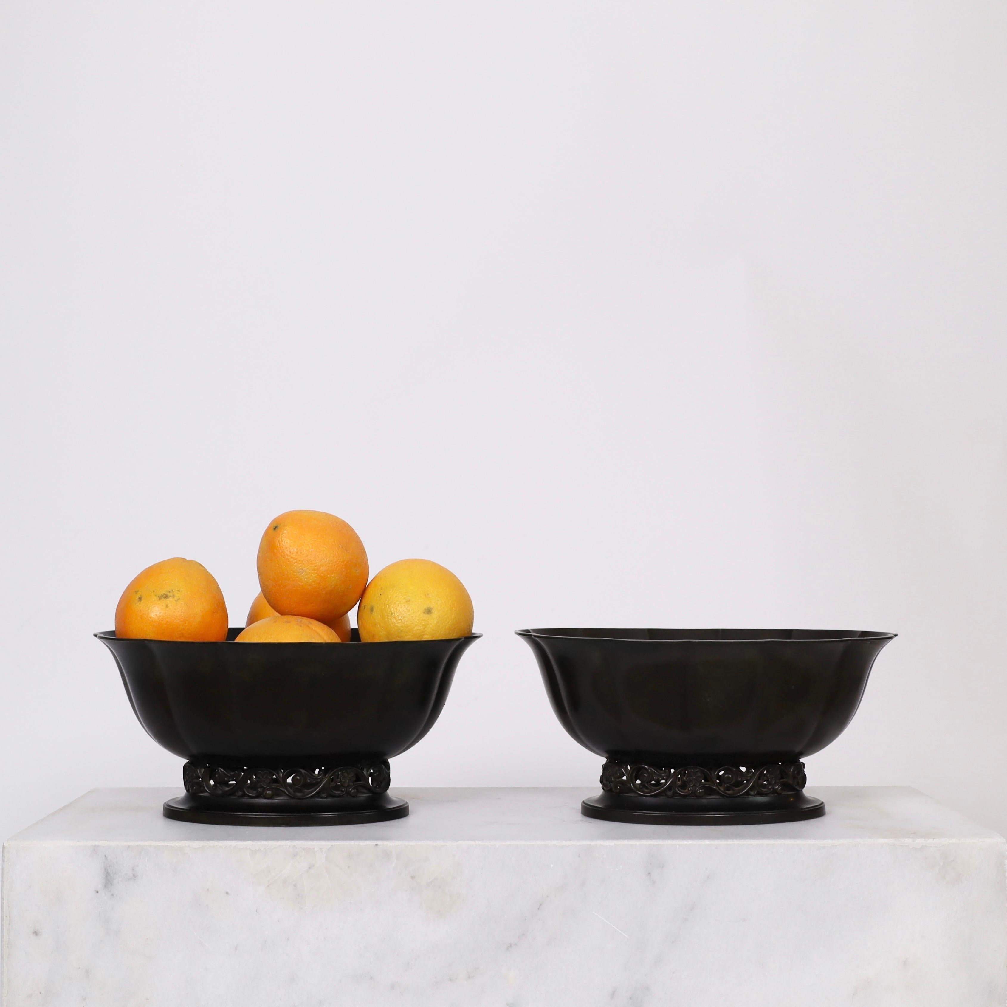 Danois Ensemble de grandes jardinières Art Déco par Just Andersen, années 1920, Danemark en vente