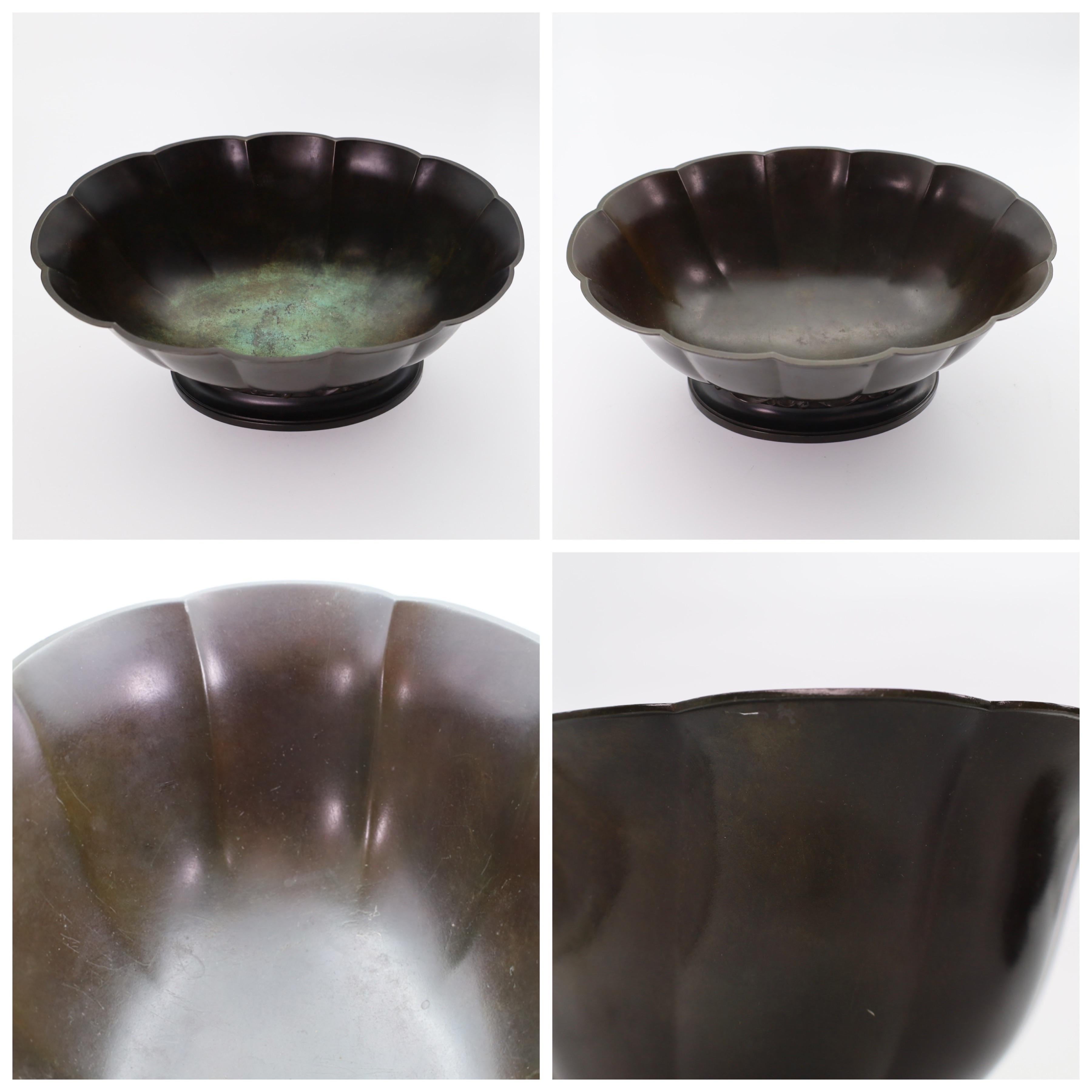 Ensemble de grandes jardinières Art Déco par Just Andersen, années 1920, Danemark en vente 2