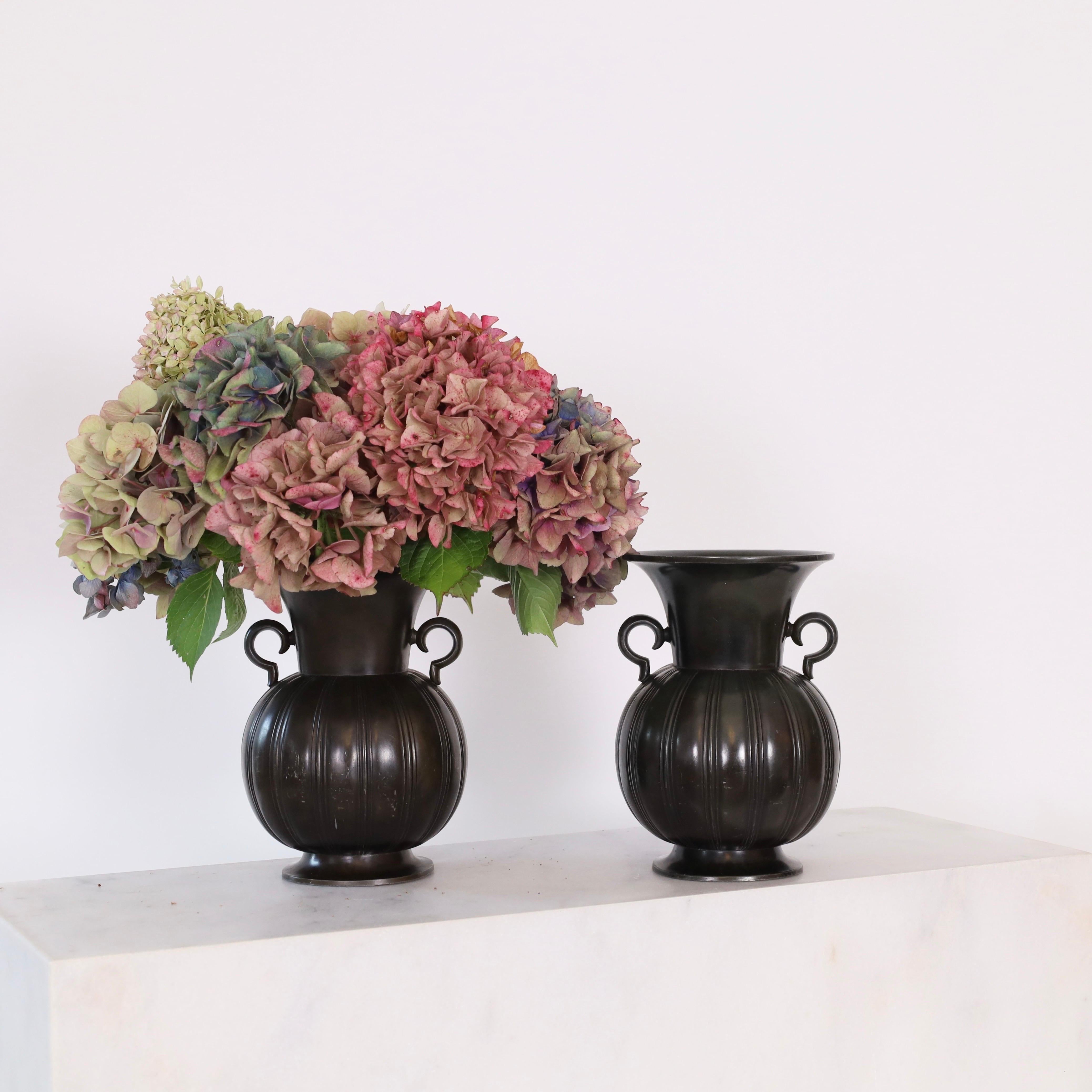 Danish Set of large Art Deco vases by Just Andersen, 1930s, Denmark For Sale