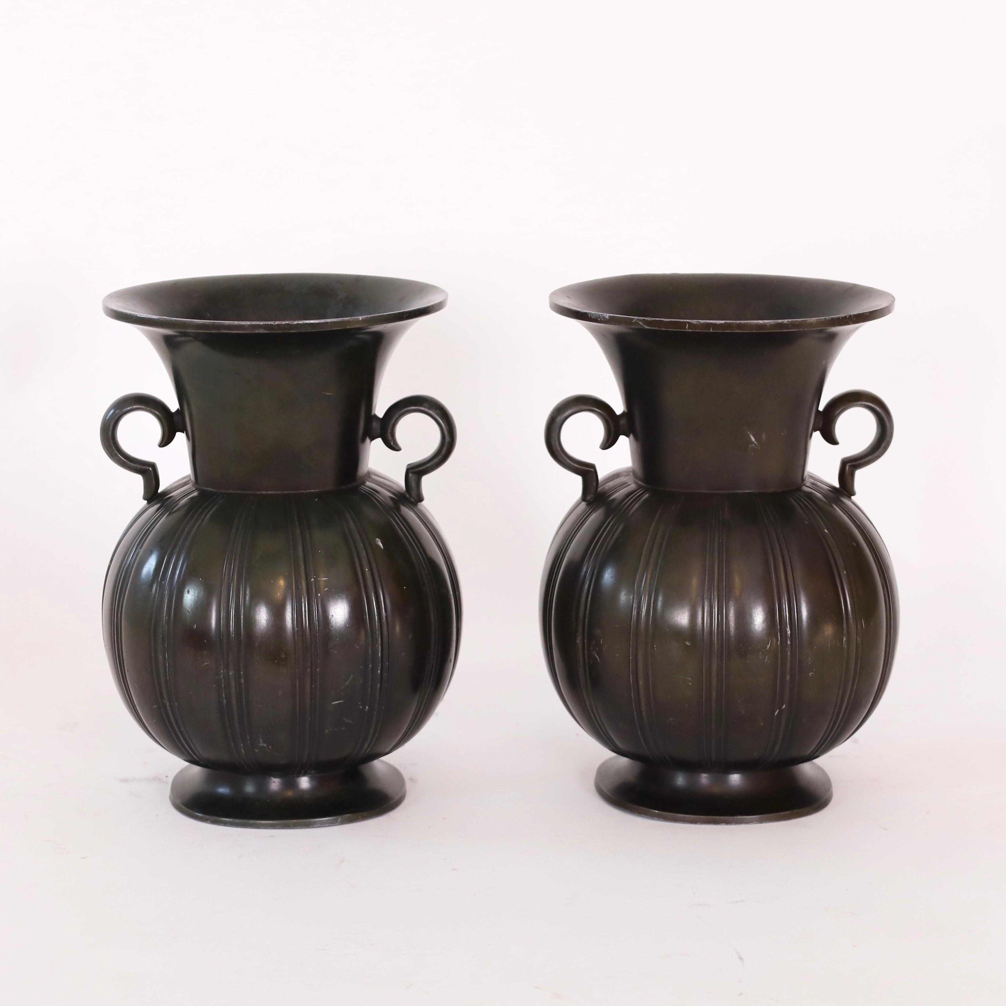 Set of large Art Deco vases by Just Andersen, 1930s, Denmark For Sale 1
