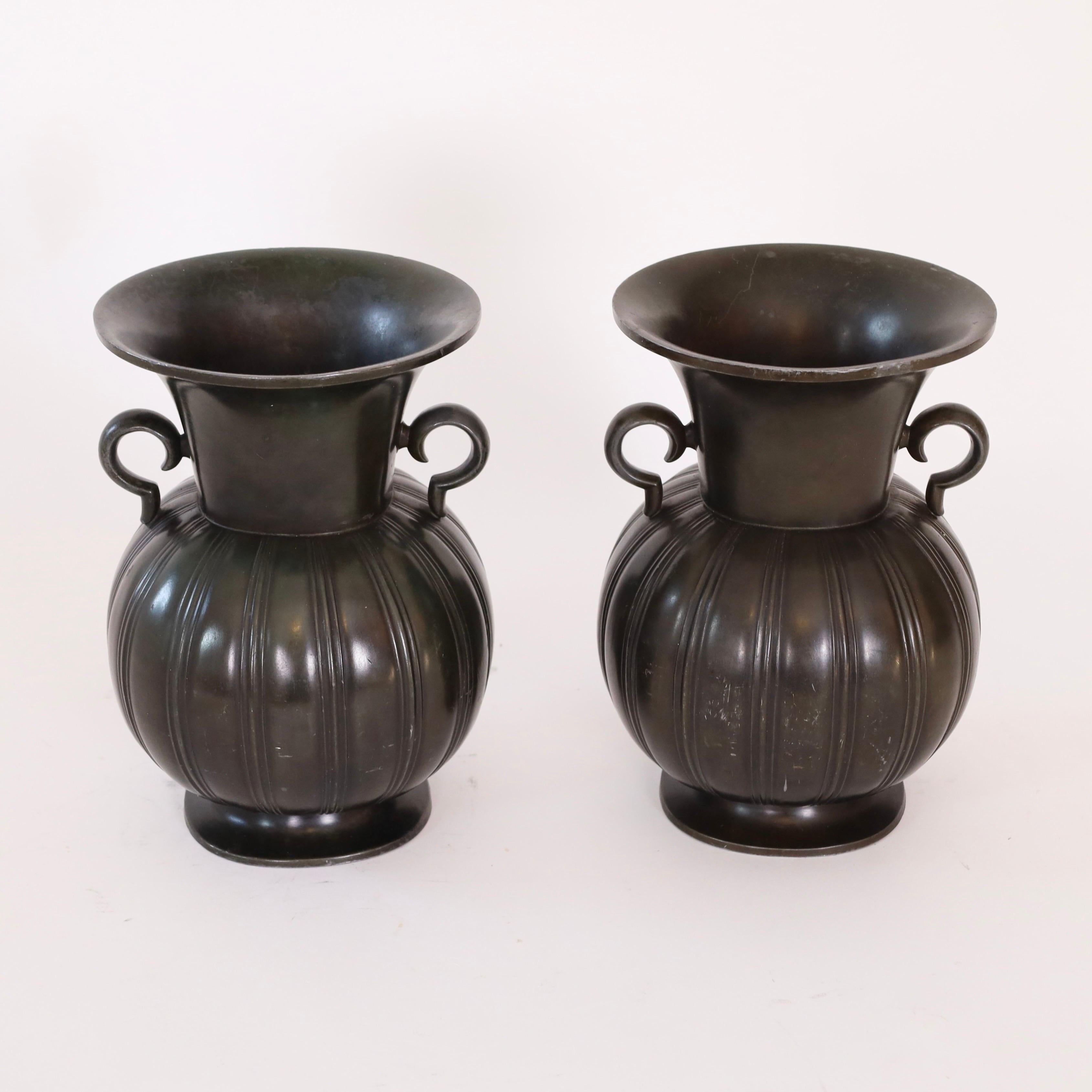 Set of large Art Deco vases by Just Andersen, 1930s, Denmark For Sale 2
