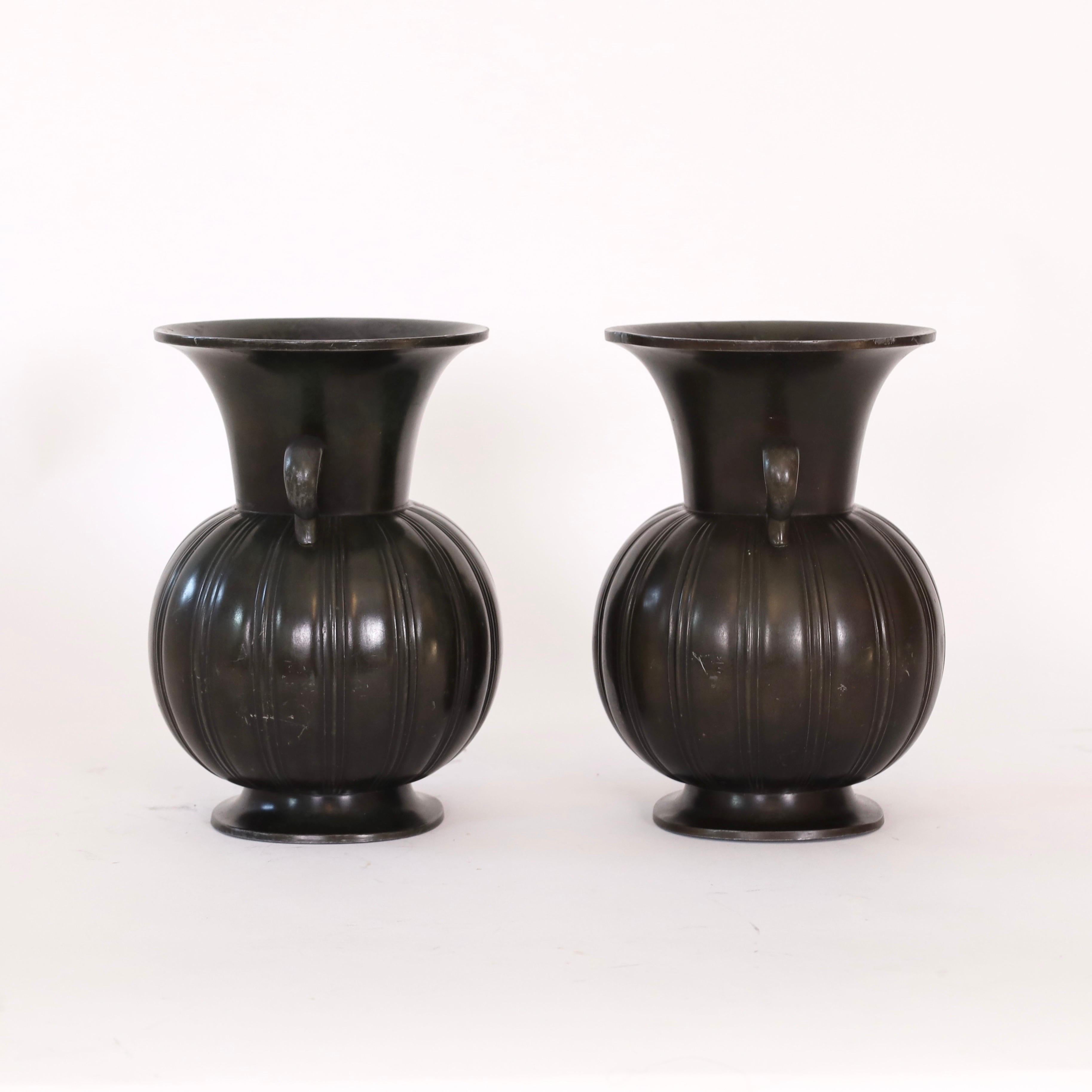Set of large Art Deco vases by Just Andersen, 1930s, Denmark For Sale 3