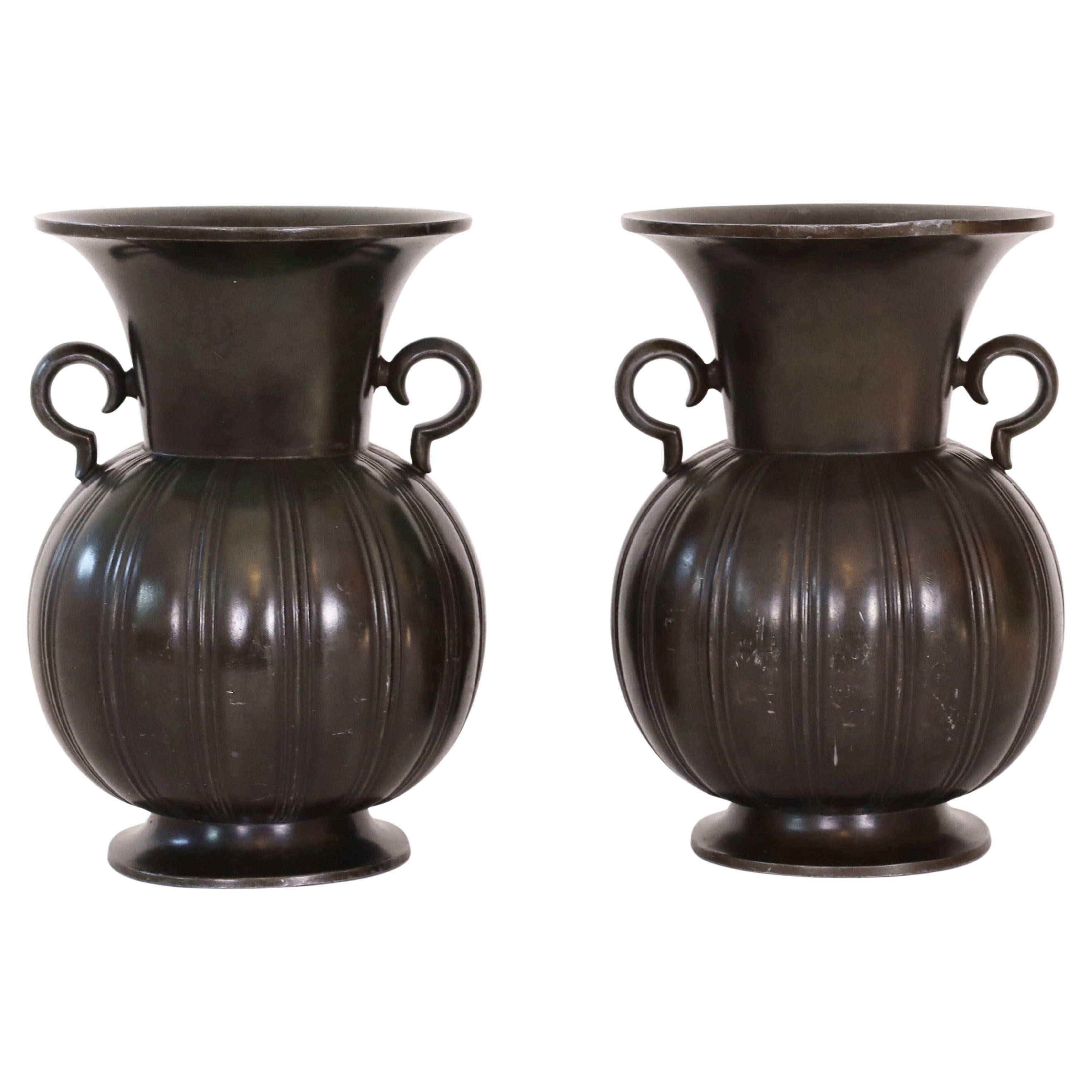 Set of large Art Deco vases by Just Andersen, 1930s, Denmark For Sale