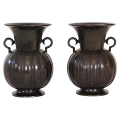 Set di grandi vasi Art Deco di Just Andersen, anni '30, Danimarca