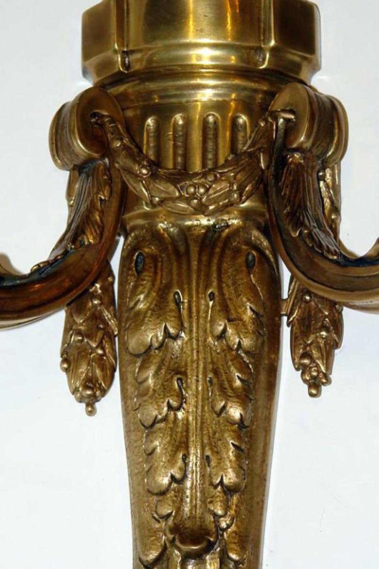 French Set of Large Bronze Sconces, Sold Per Pair For Sale
