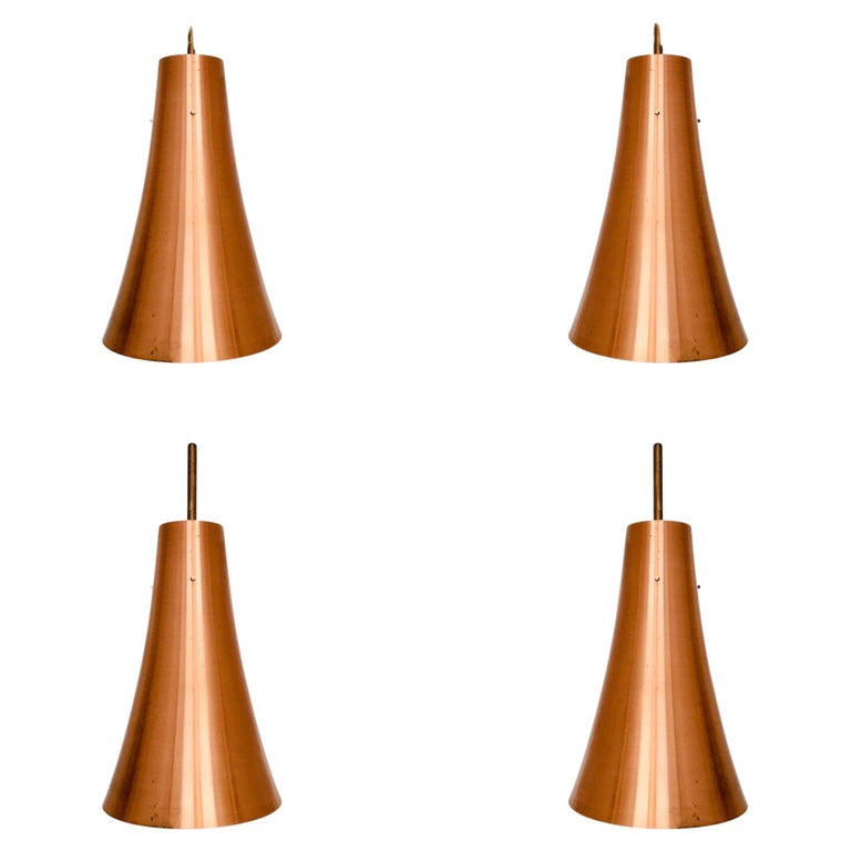 Set di grandi lampade a sospensione in rame in vendita su 1stDibs